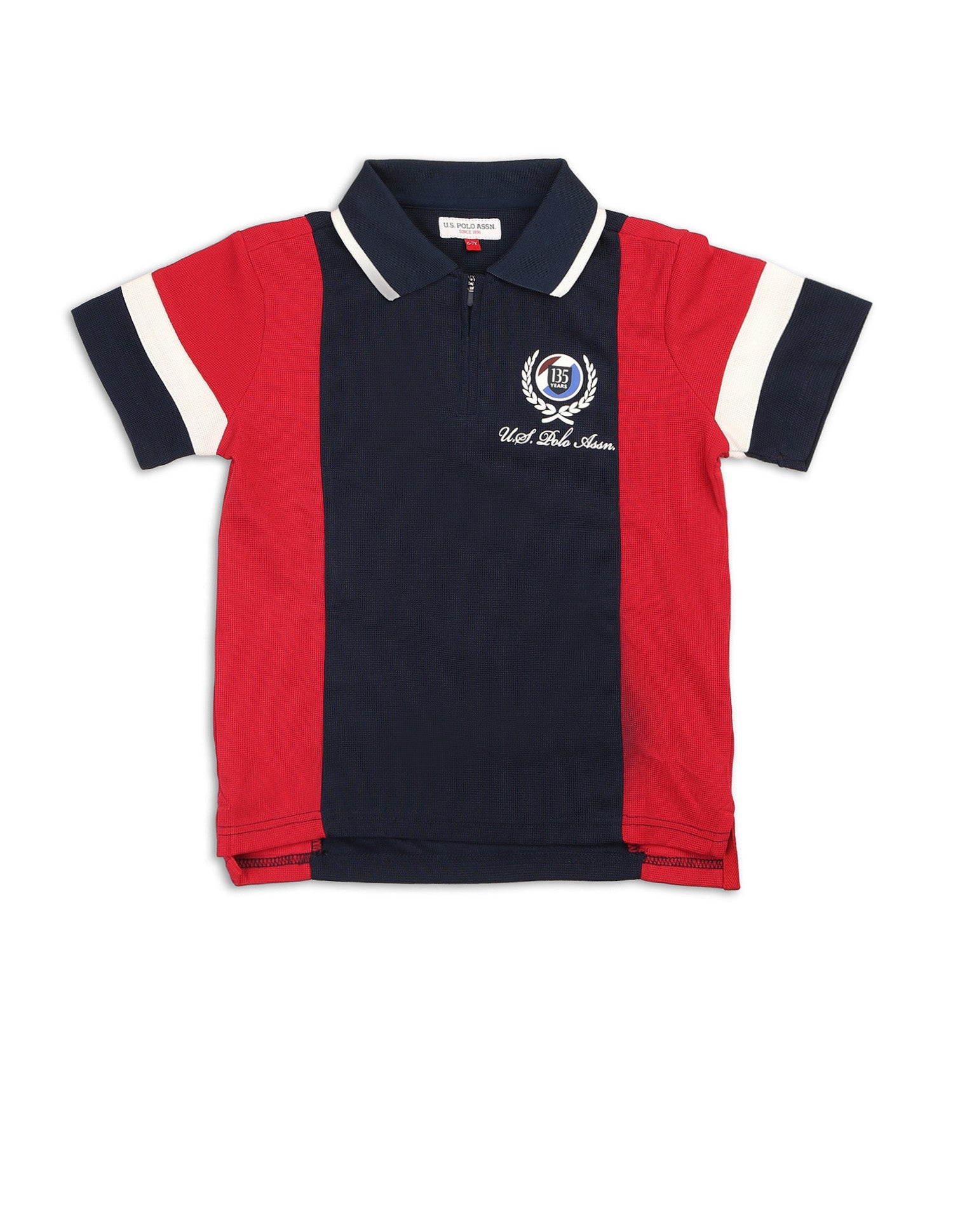 Boys Colour Blocked Regular Fit Polo Shirt Navy - U.S. POLO ASSN. | Large