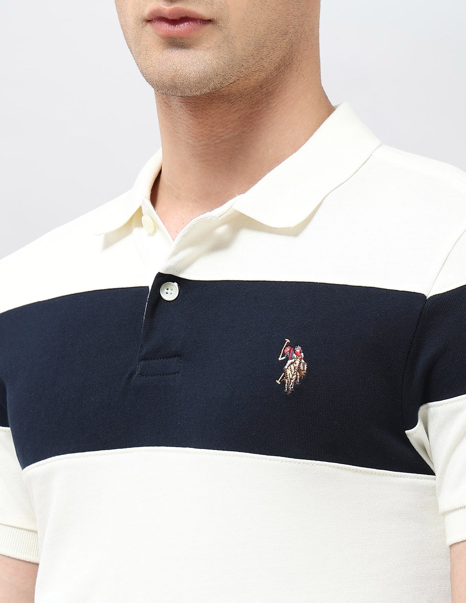 Colourblocked Regular Fit Polo Shirt Navy - U.S. POLO ASSN. | Large