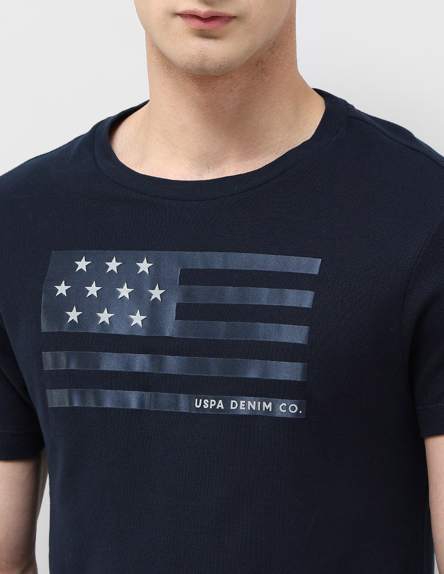 Graphic Printed Denim Legacy T-Shirt Navy - U.S. POLO ASSN. | Large