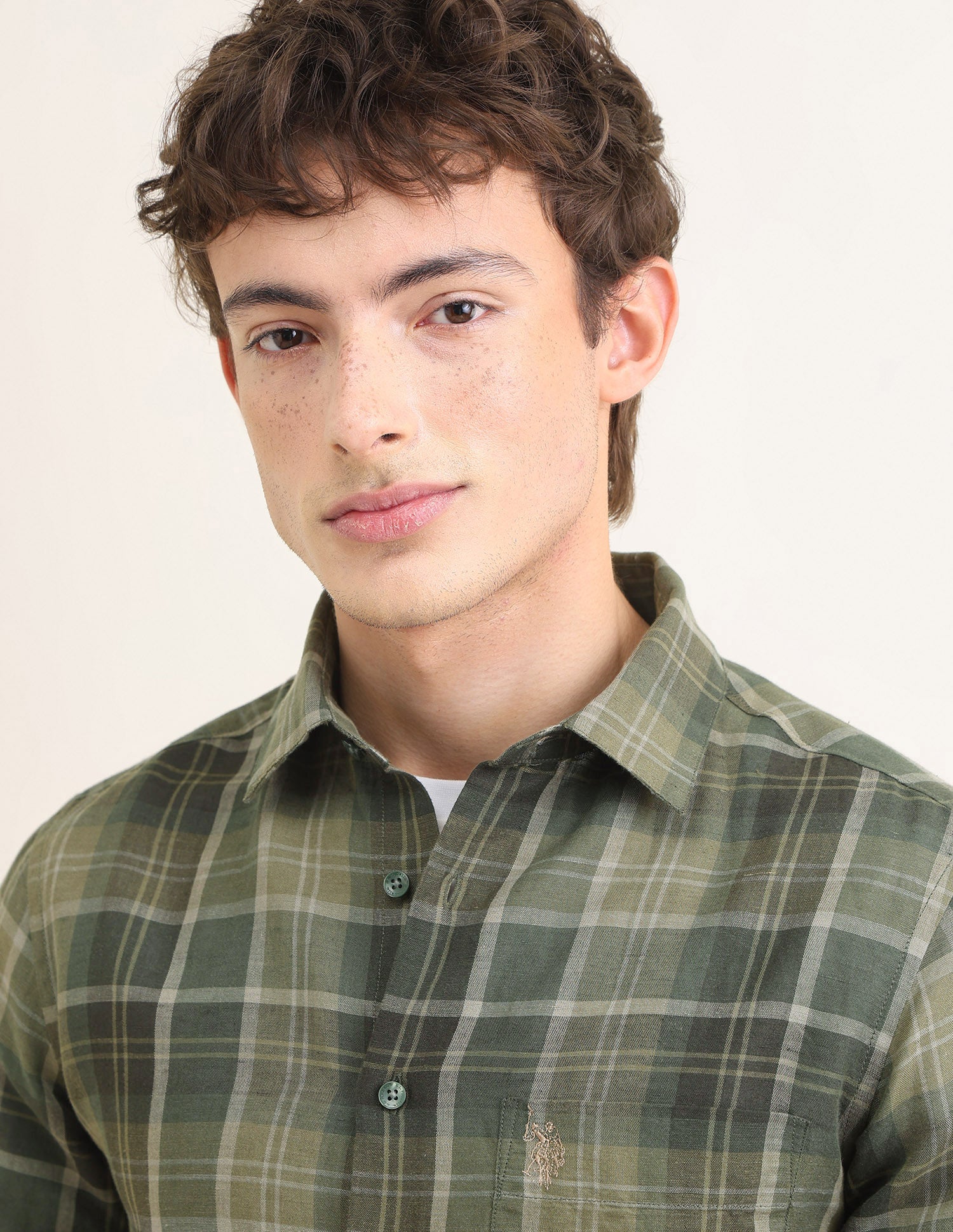 Sotogrande Regular Fit Shirt Olive - U.S. Polo Assn. India | Large