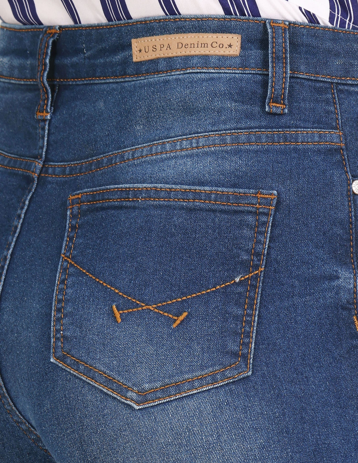 High Rise Slim Fit Jeans Blue - U.S. POLO ASSN. | Large