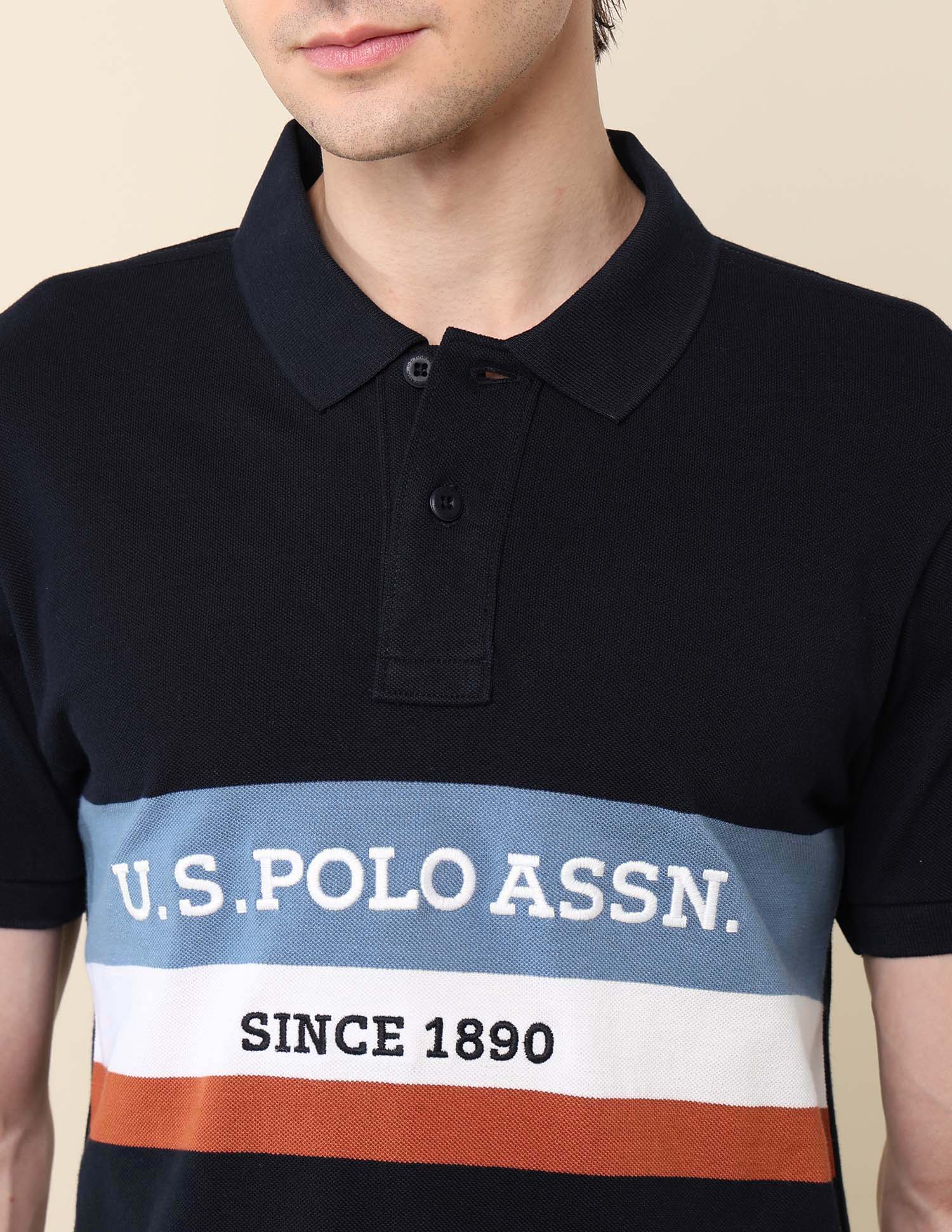 Brand Embroidered Classic Polo Shirt Navy - U.S. POLO ASSN. | Large