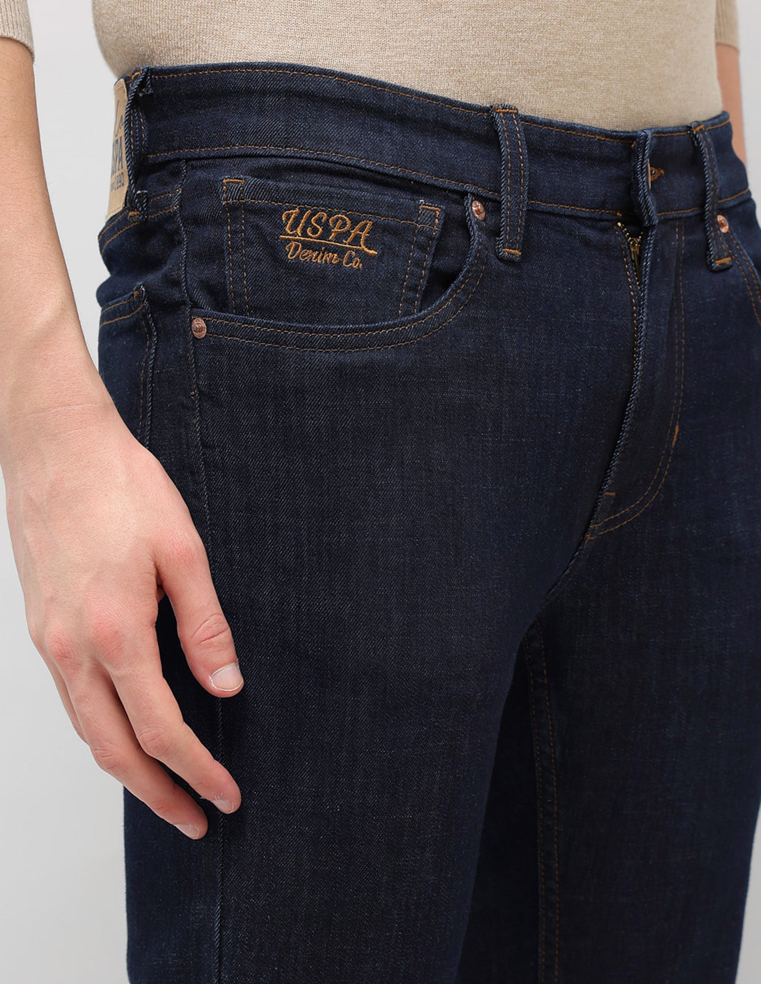 Regallo Skinny Fit Blue Jeans Dark Blue - U.S. Polo Assn. India | Large