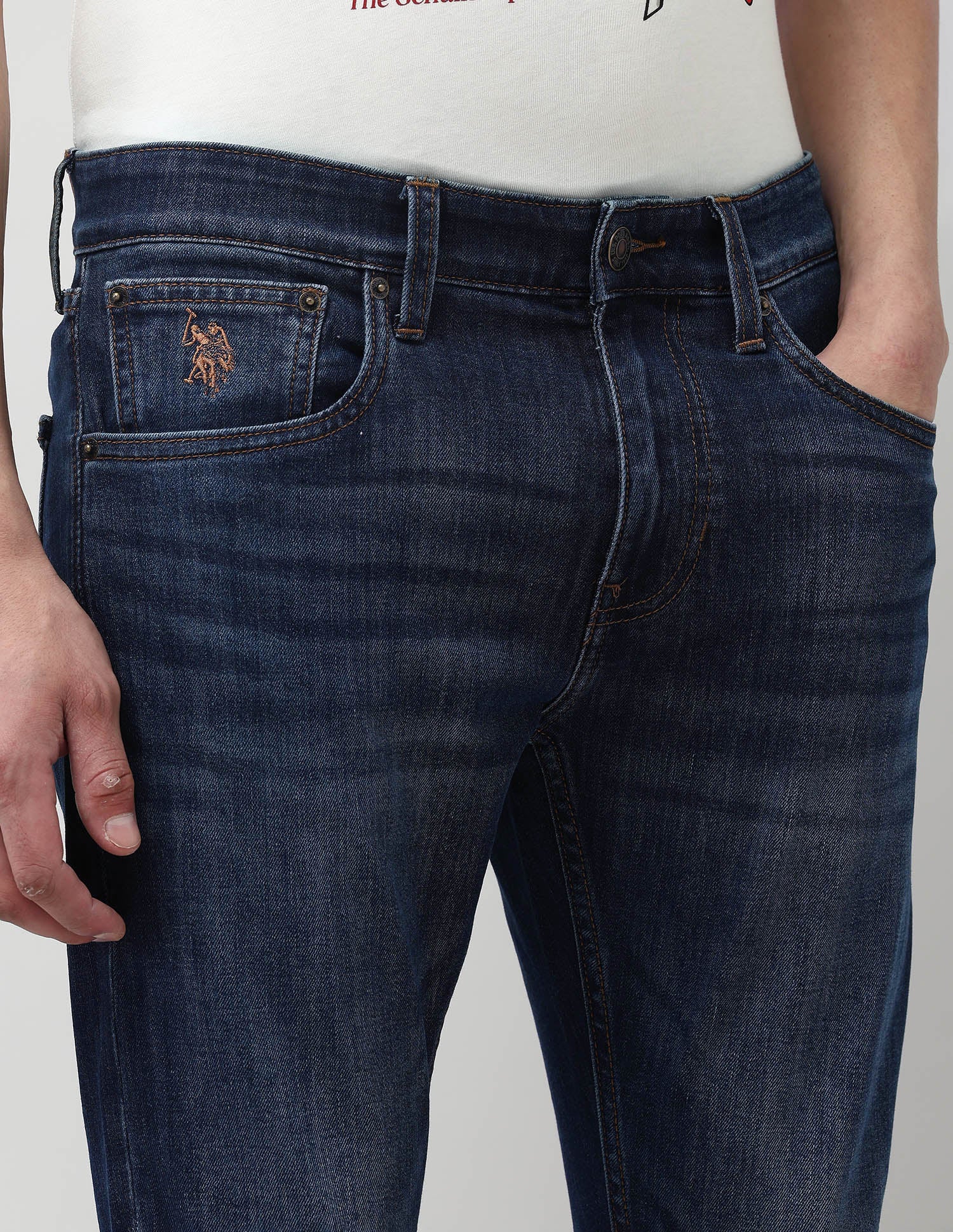 Henry Tapered Fit Blue Jeans Dark Blue - U.S. POLO ASSN. | Large