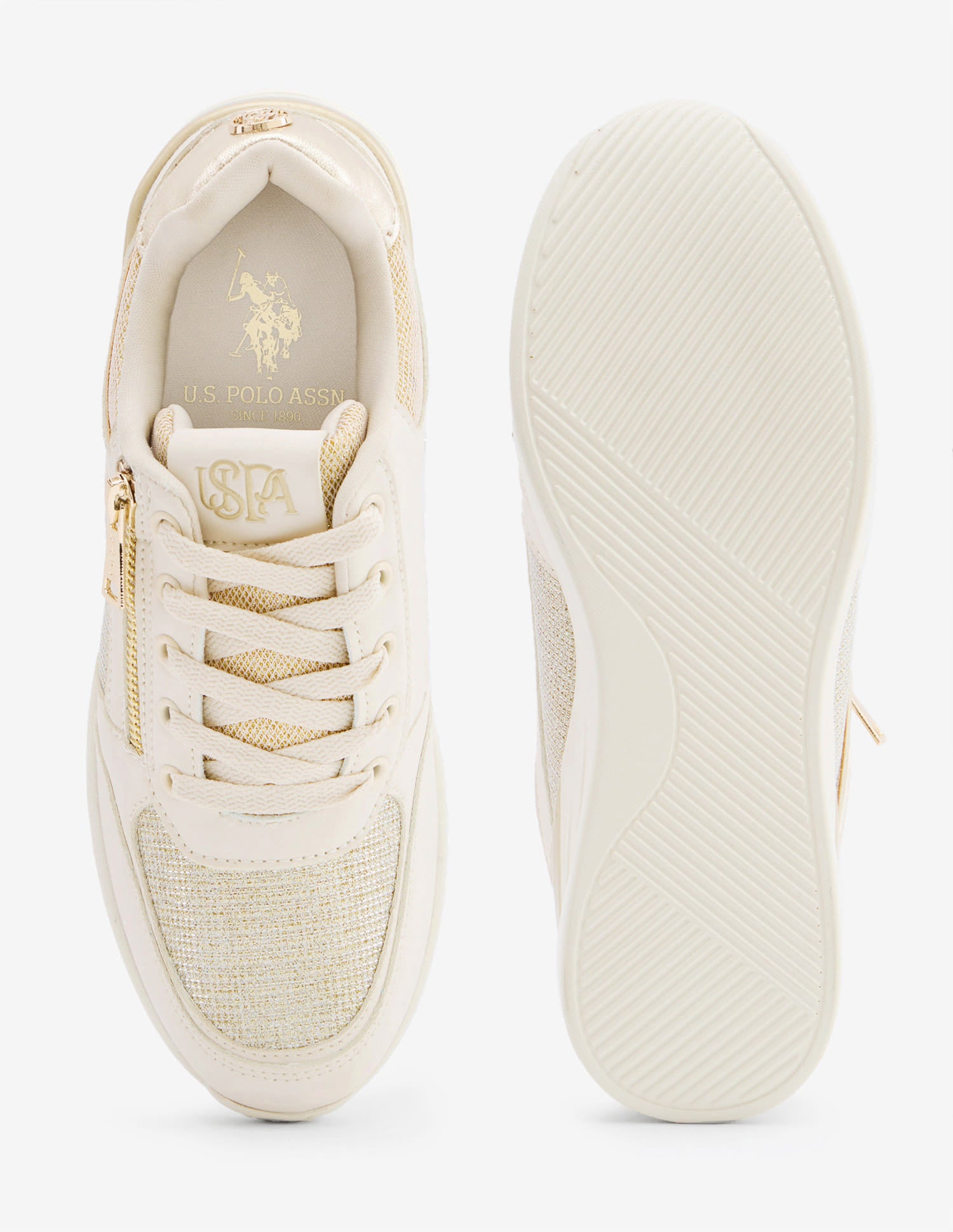 Liora 2.0 Light Weight Glitter Sneakers Gold - U.S. Polo Assn. India | Large