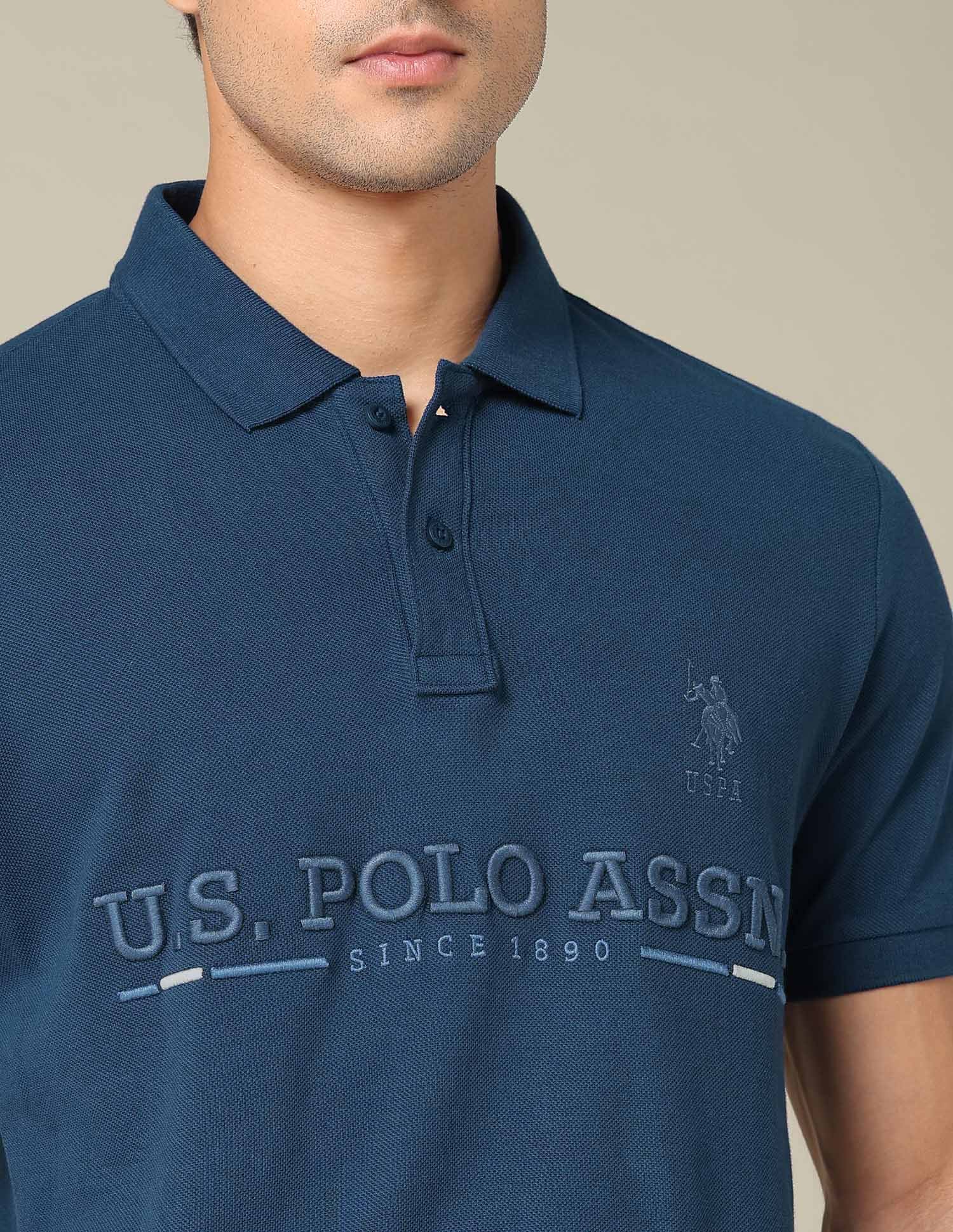 Brand Embroidered Regular Fit Polo Shirt Navy - U.S. POLO ASSN. | Large