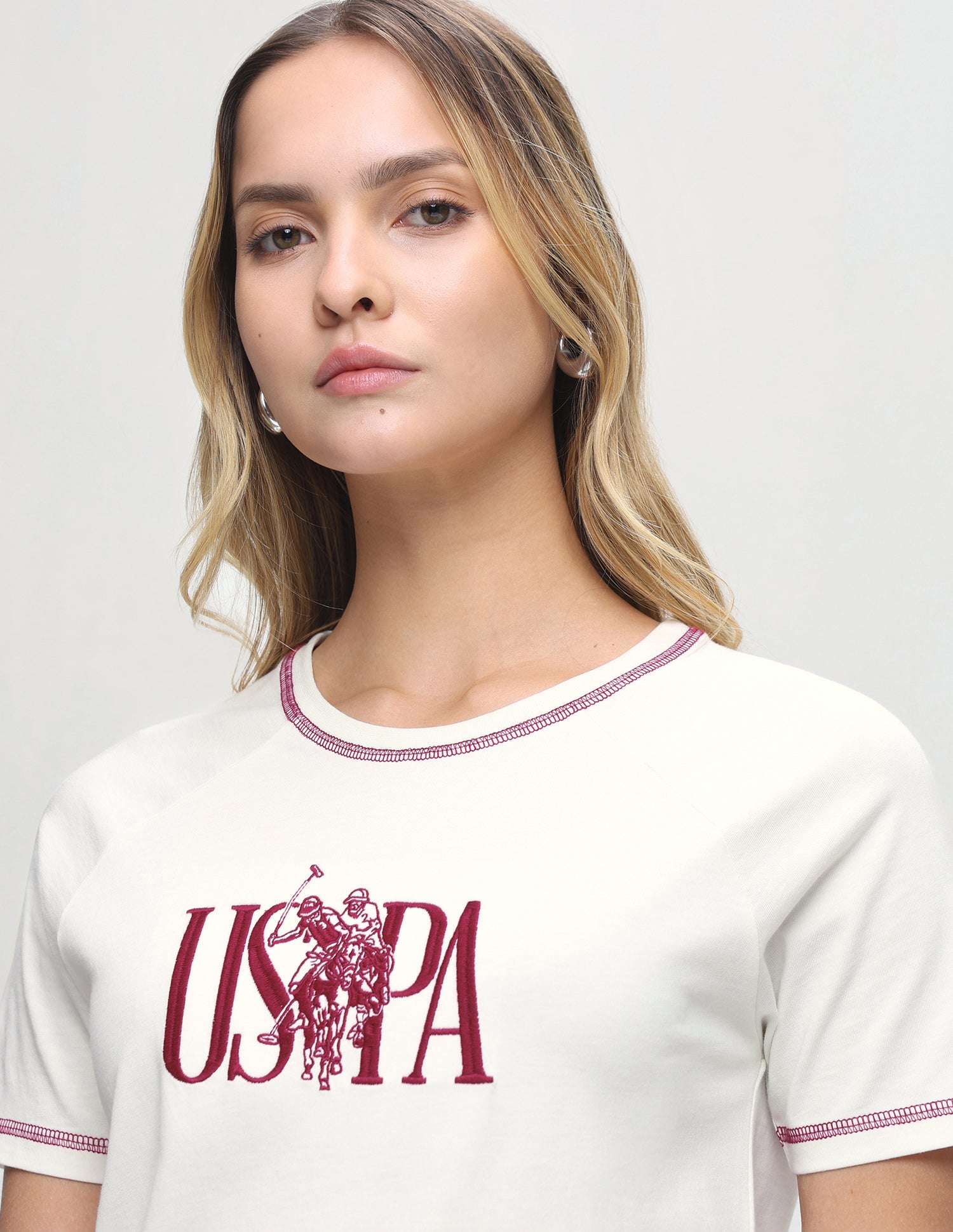 Brand Printed Regular Fit T-Shirt Off White - U.S. Polo Assn. India | Large