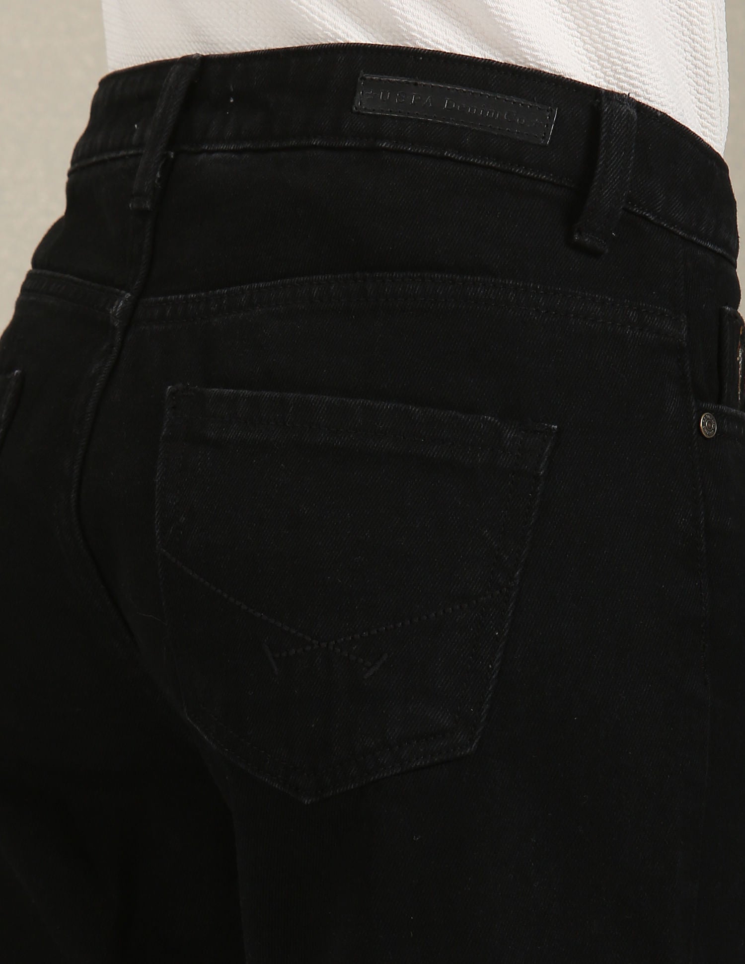 Straight Fit Mid Rise Jeans Black - U.S. POLO ASSN. | Large