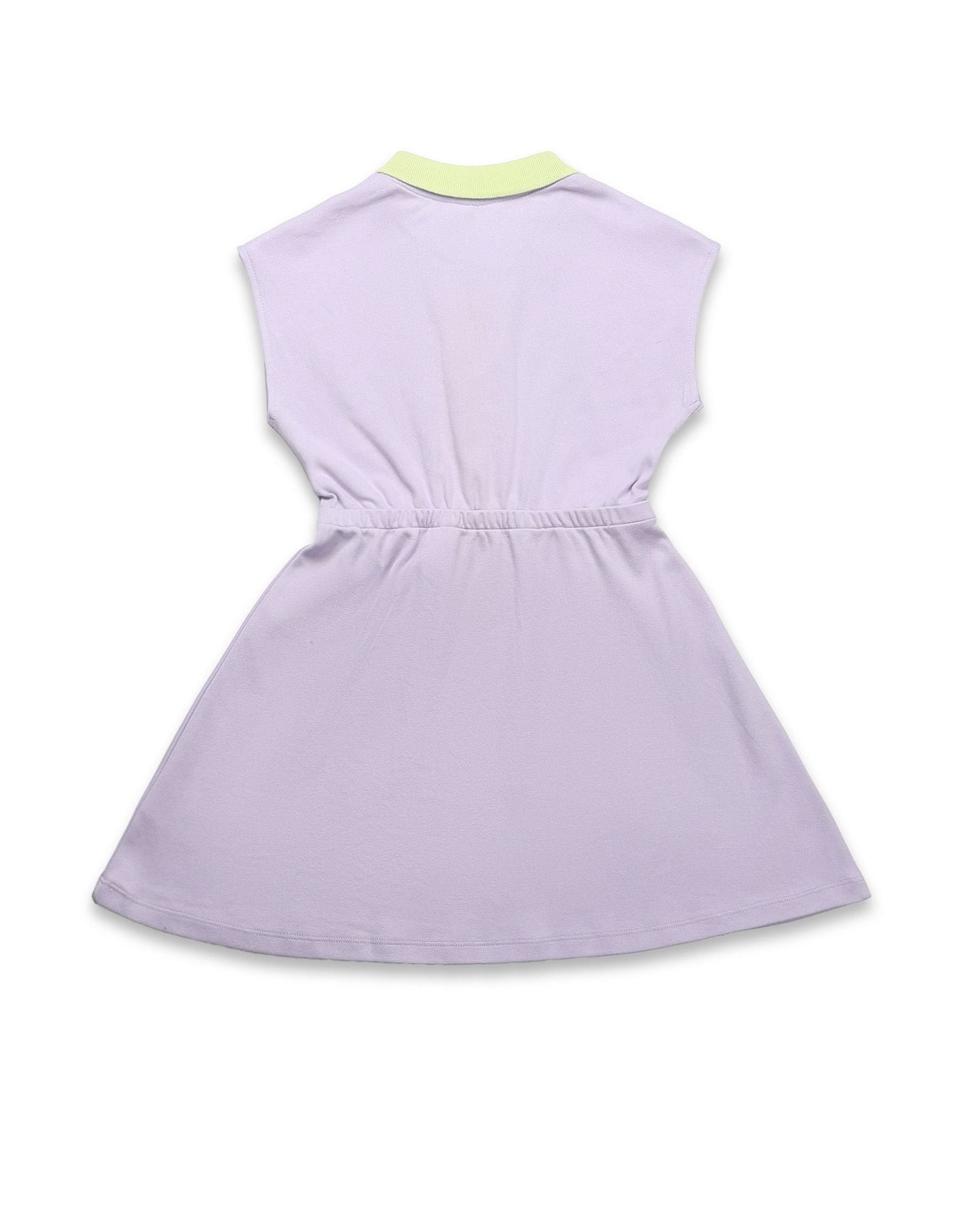 Girls Cinched Waist Polo Dress Light Purple - U.S. POLO ASSN. | Large