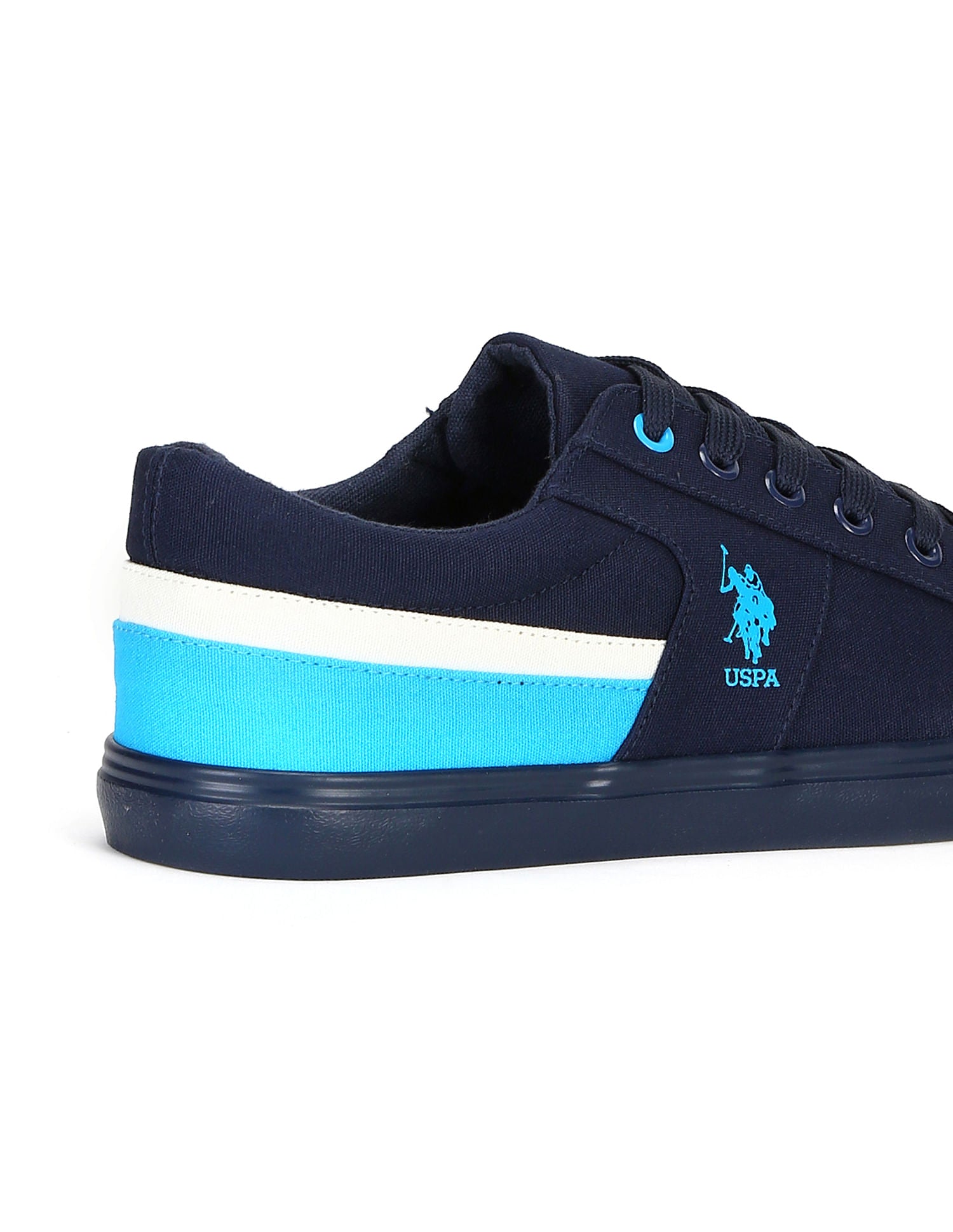 Contrast Stripe Canvas Clarkin Sneakers Navy - U.S. POLO ASSN. | Large