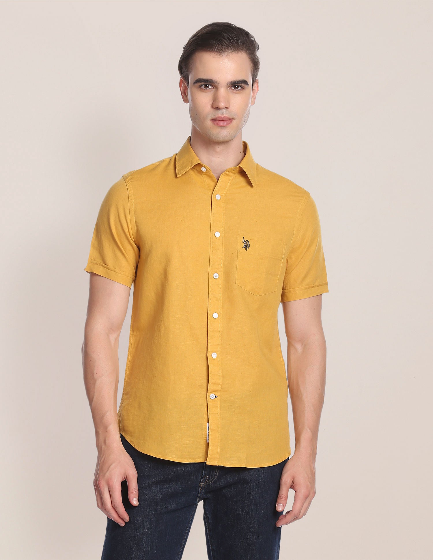 Cotton Linen Solid Shirt