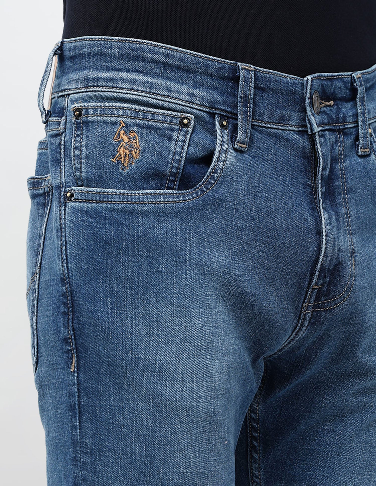 Regallo Skinny Fit Blue Jeans Blue - U.S. POLO ASSN. | Large