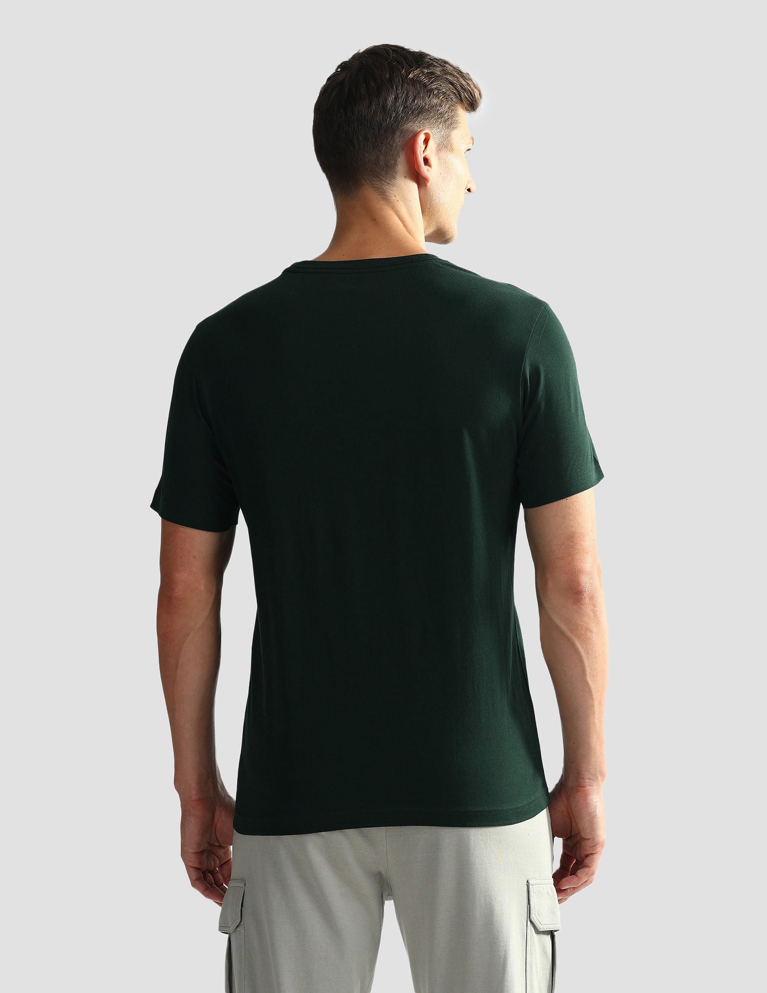 Brand Print Cotton OEE03 Lounge T-Shirt - Pack Of 2 Navy and Dk Green - U.S. POLO ASSN. | Large
