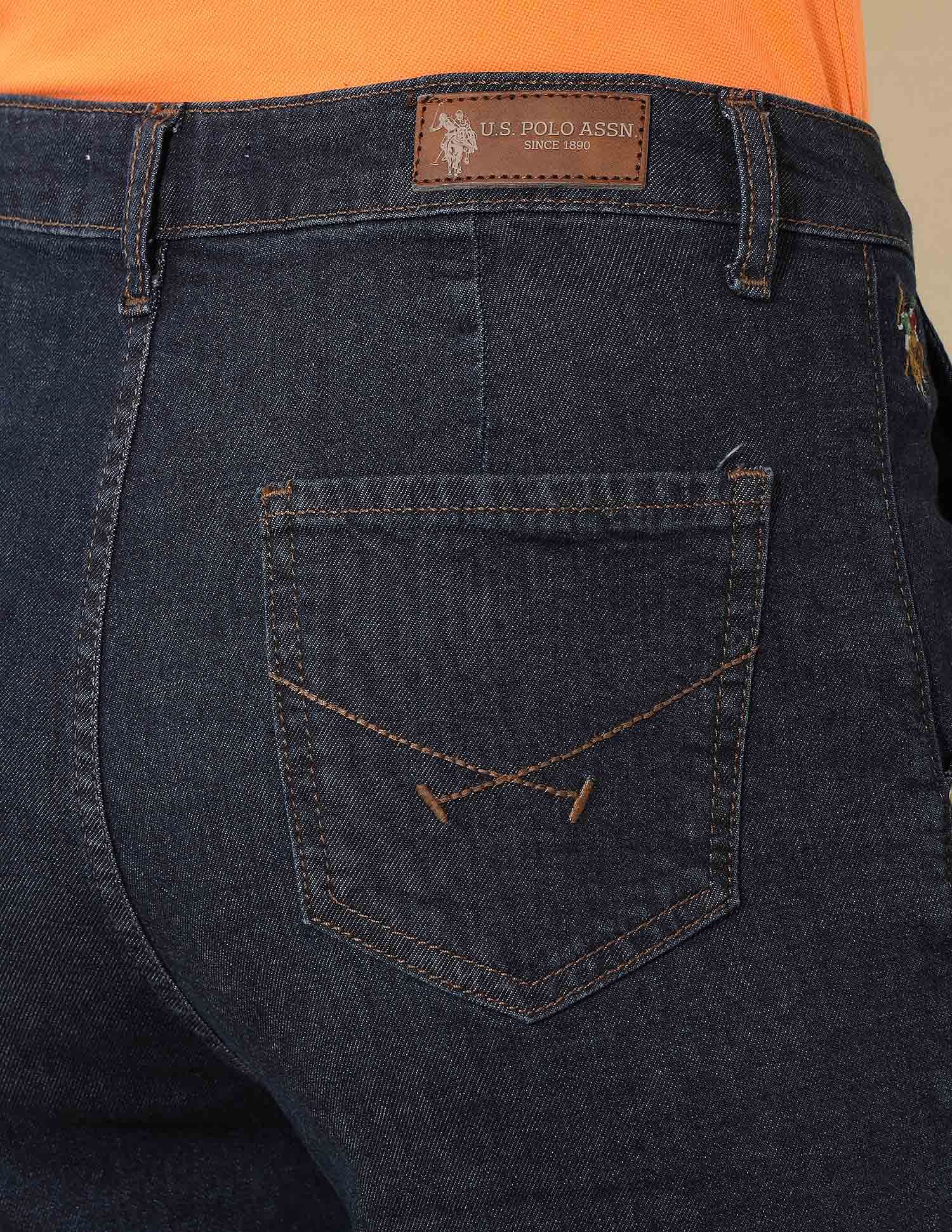 High Rise Flared Fit Jeans Dark Blue - U.S. Polo Assn. India | Large