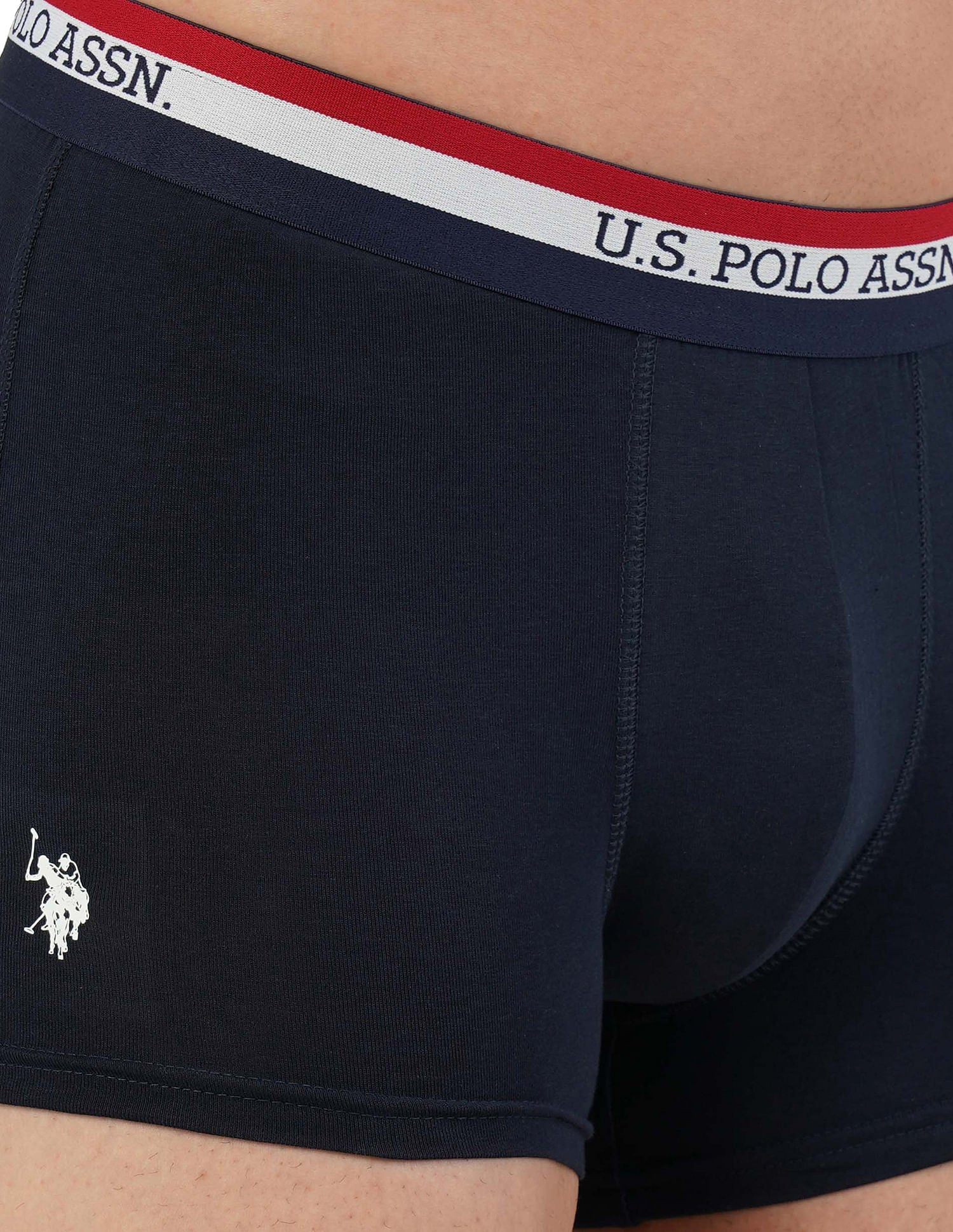 Solid Antibacterial ET002 Trunks - Pack Of 2 Navy and Green - U.S. POLO ASSN. | Large