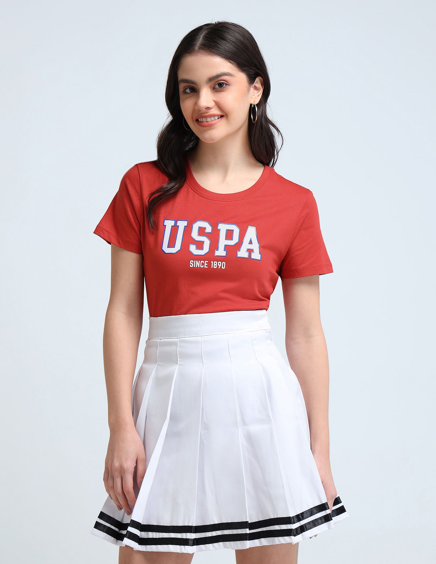 HD Print Cotton T-Shirt Red - U.S. POLO ASSN. | Large