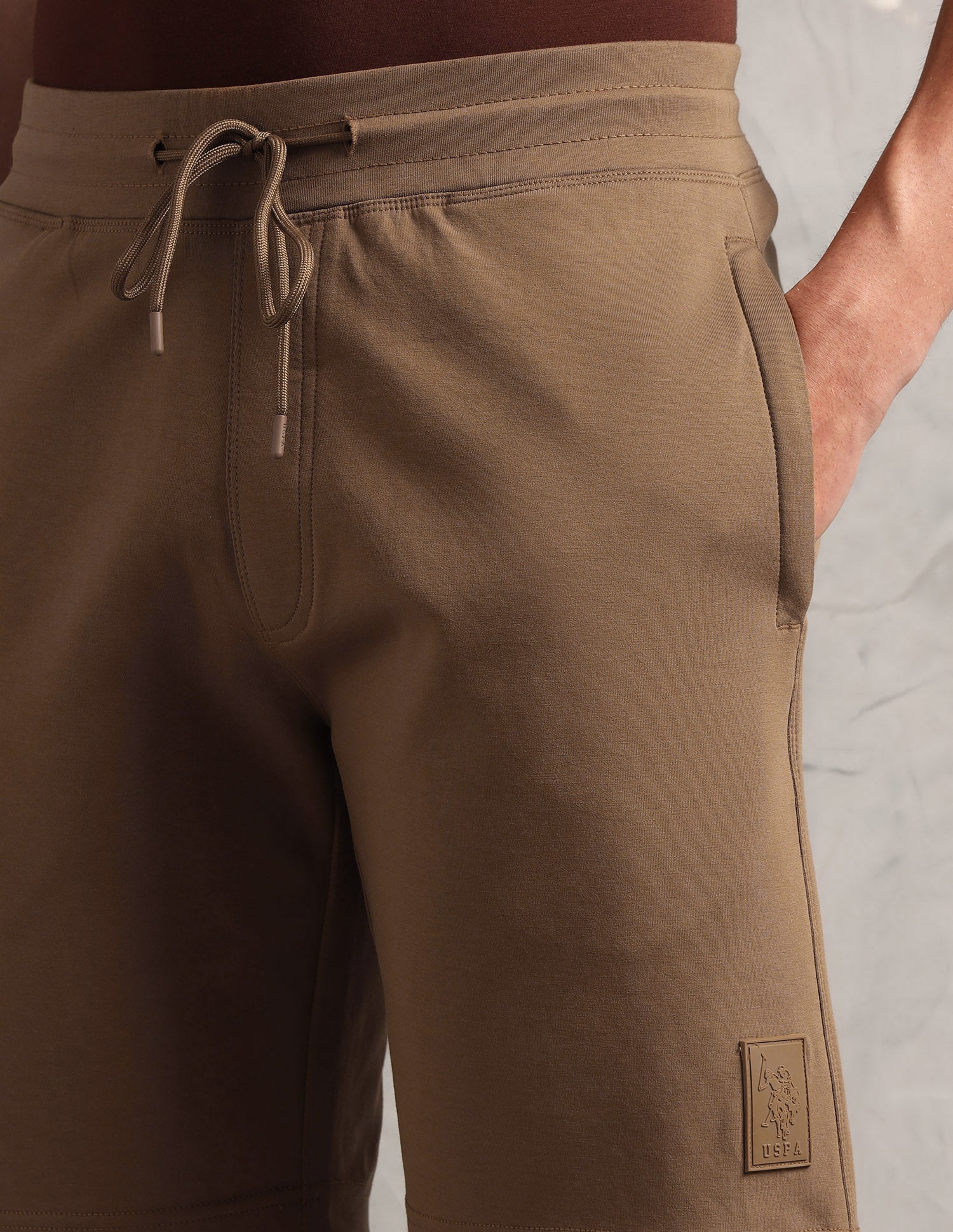 Mid Rise Comfort Fit PS003-PL Lounge Shorts - Pack Of 1 Malt Ball - U.S. Polo Assn. India | Large