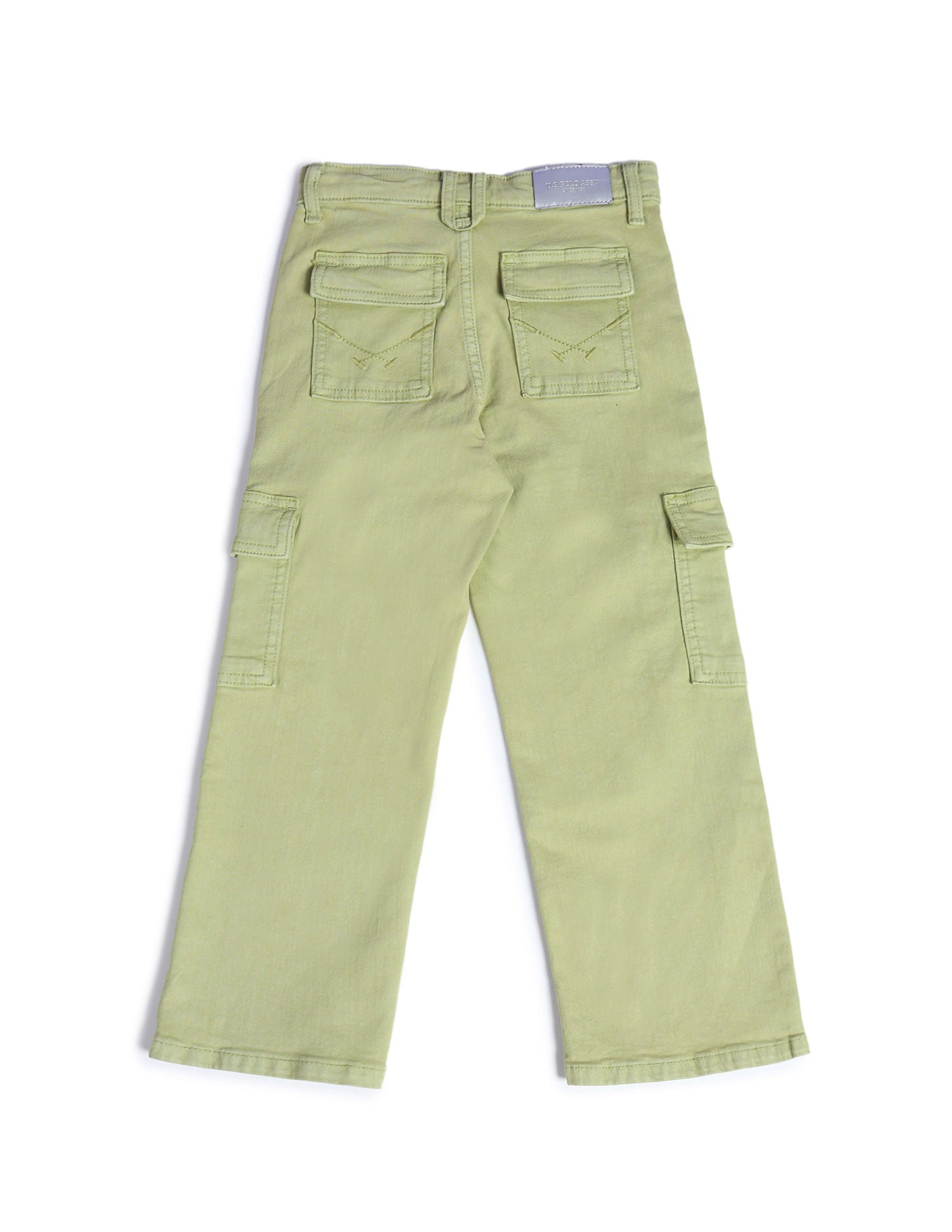 Girls Mid Rise Cargo Jeans Sage Green - U.S. POLO ASSN. | Large