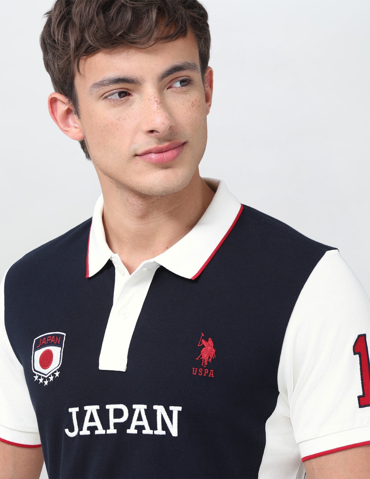 Colourblocked Slim Fit Polo Shirt Navy - U.S. Polo Assn. India | Large