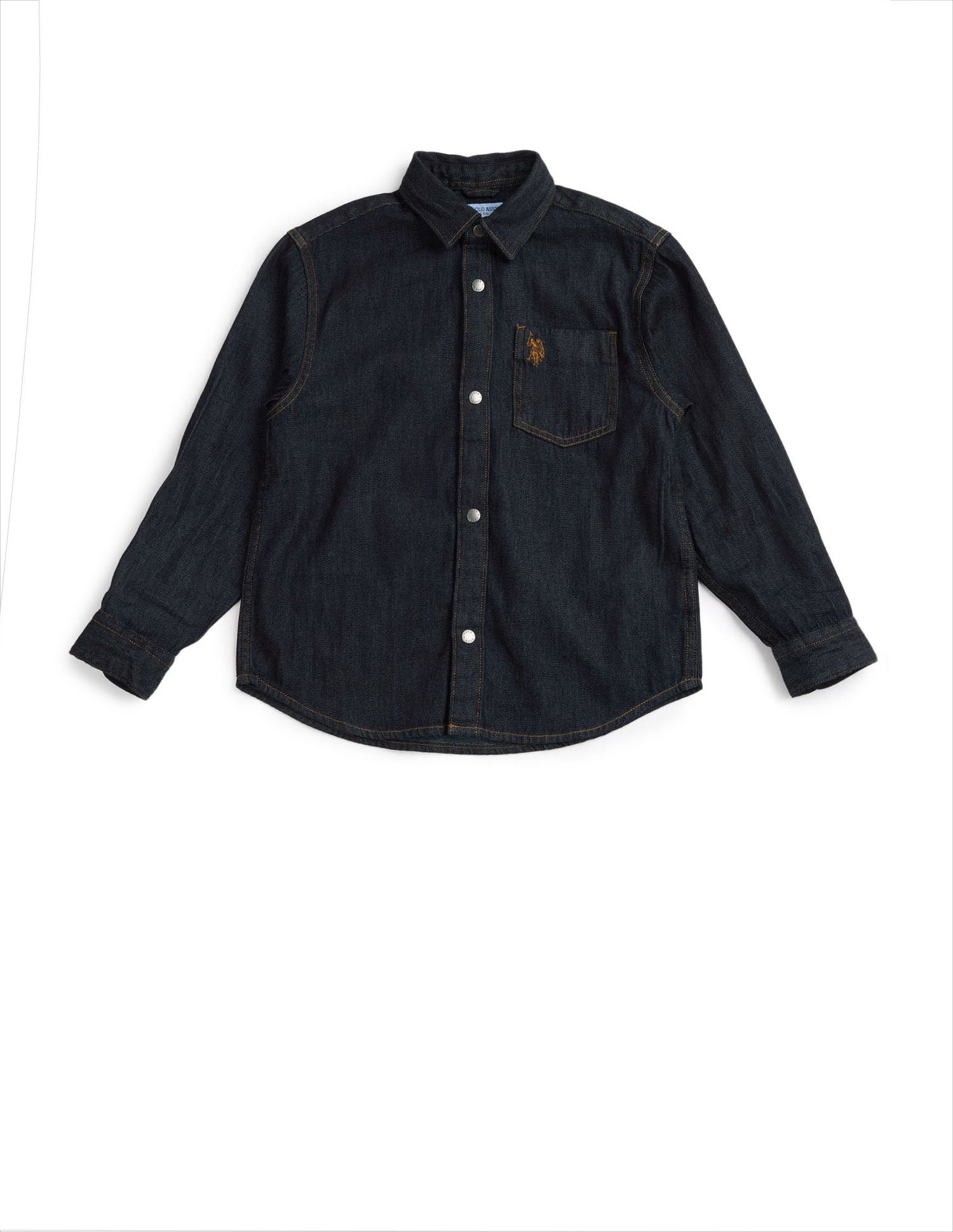 Boys Boxy Fit Twill Shirt Indigo - U.S. POLO ASSN. | Large