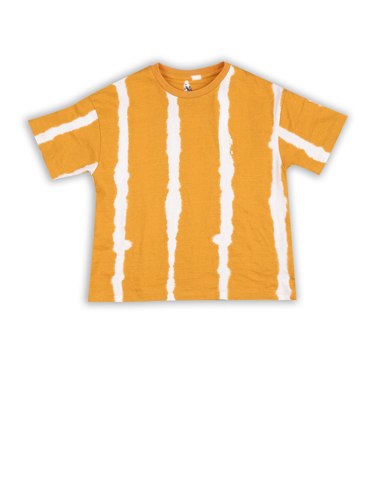 Boys All Over Printed Relaxed Fit T-Shirt Yellow - U.S. POLO ASSN. | Large