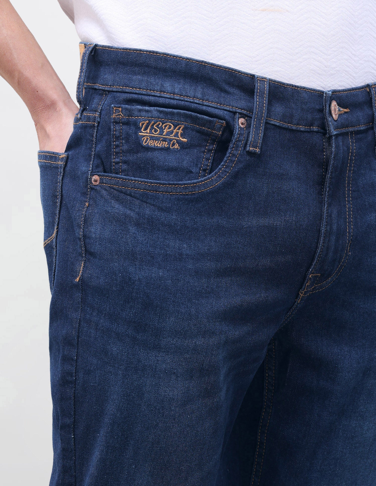 Brandon Slim-Tapered Fit Blue Jeans Dark Indigo - U.S. Polo Assn. India | Large