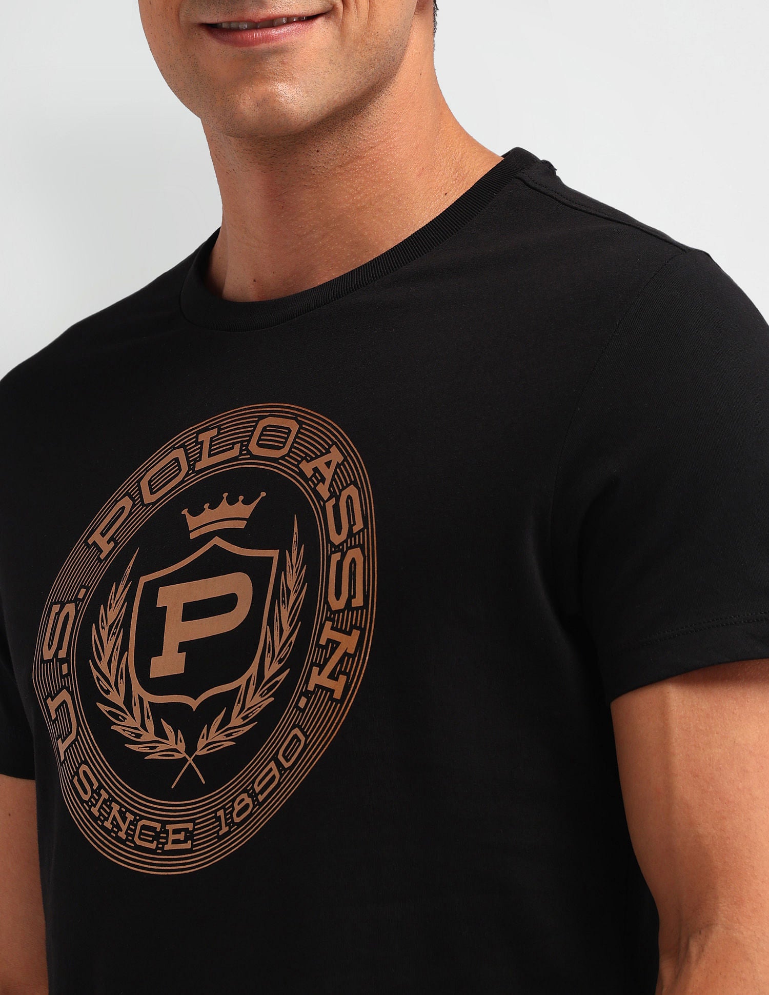 Collegiate Muscle Fit Brand T-Shirt Black - U.S. POLO ASSN. | Large