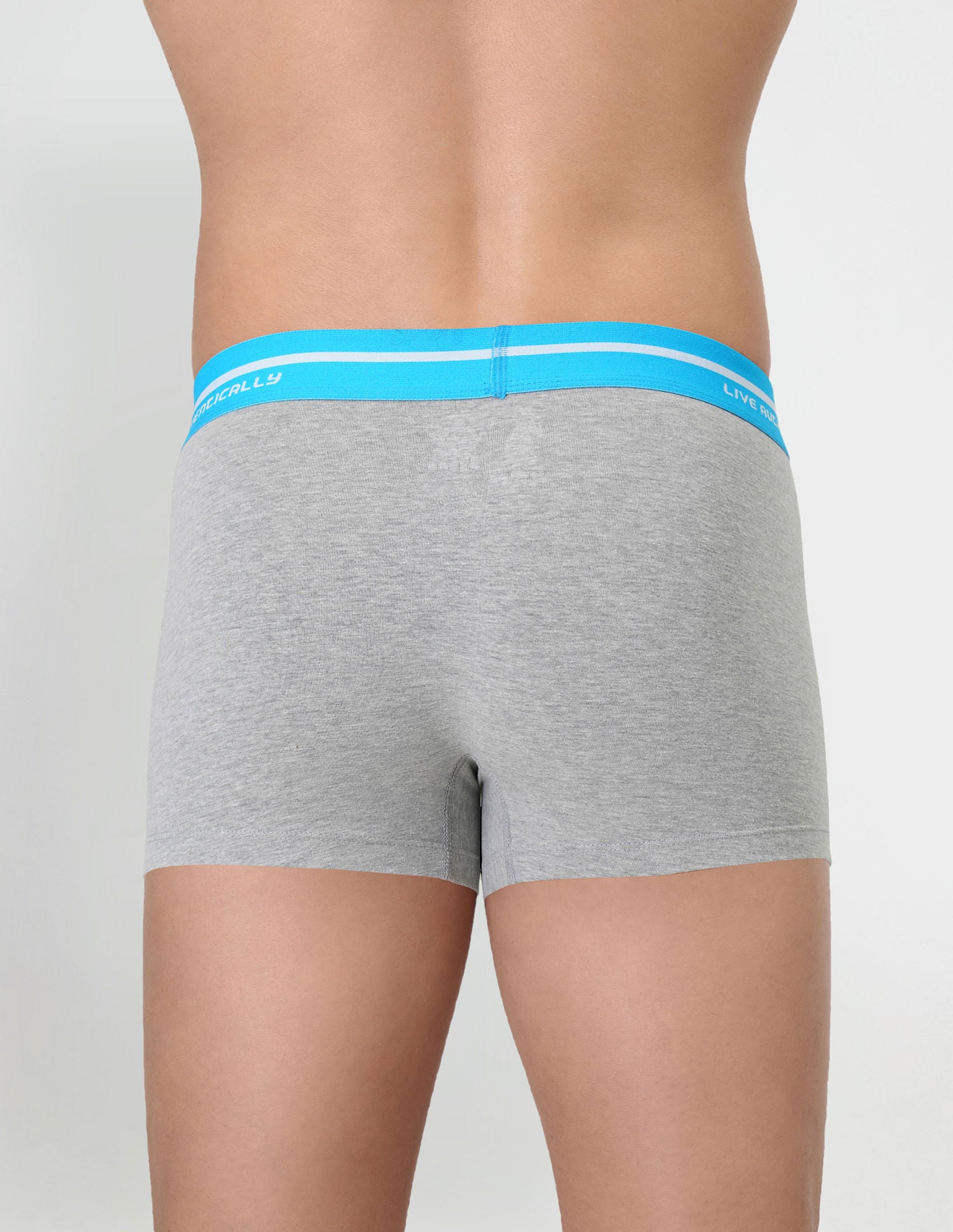 Logo Waistband Cotton Stretch IYAI Trunks - Pack Of 2 Grey and Navy - U.S. POLO ASSN. | Large