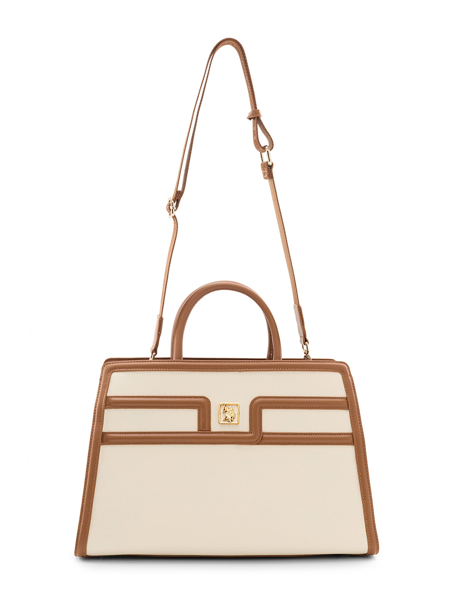 Carla Satchel Bag Beige - U.S. Polo Assn. India | Large