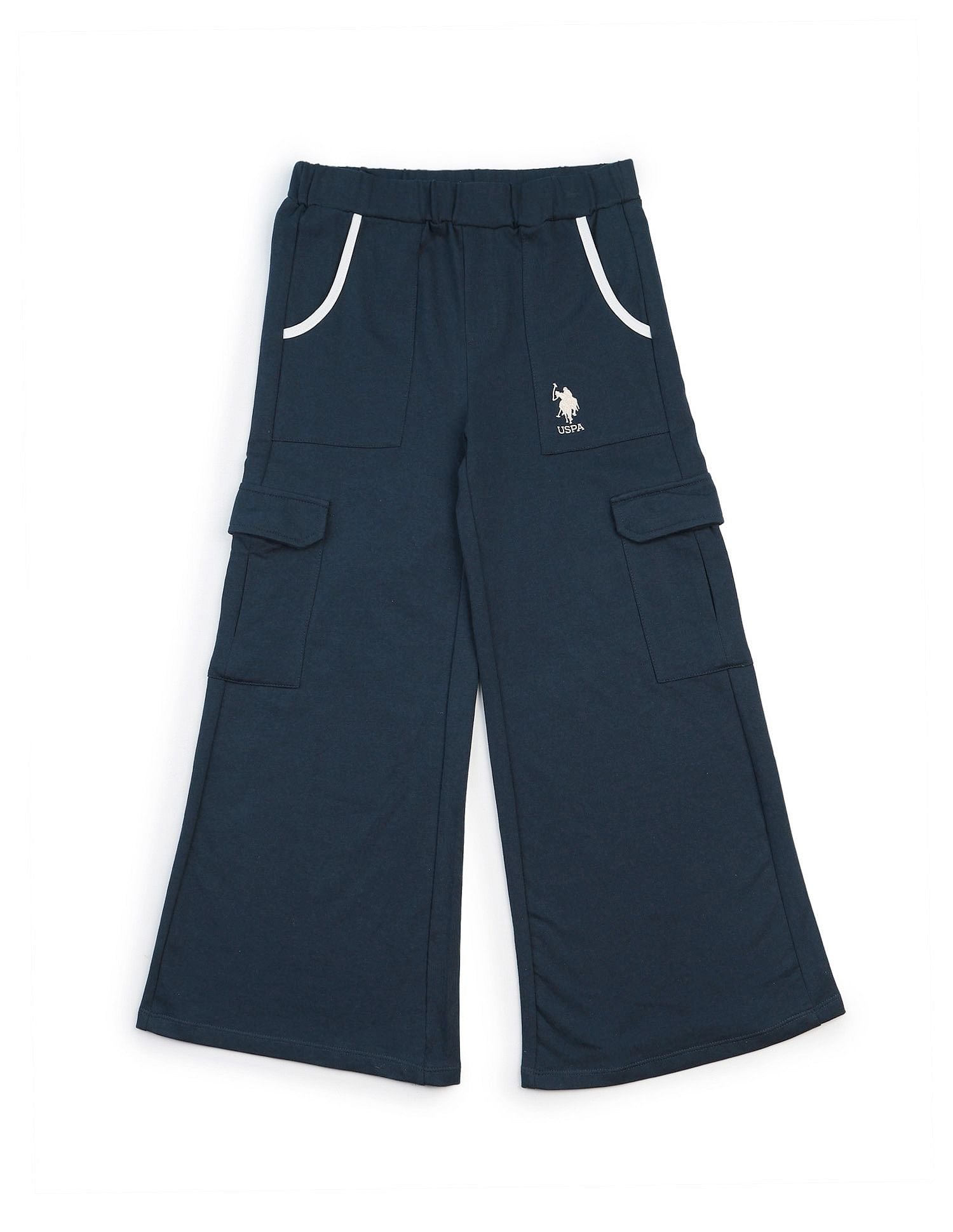 Girls Regular Fit Cargo Track Pants Navy - U.S. POLO ASSN. | Large