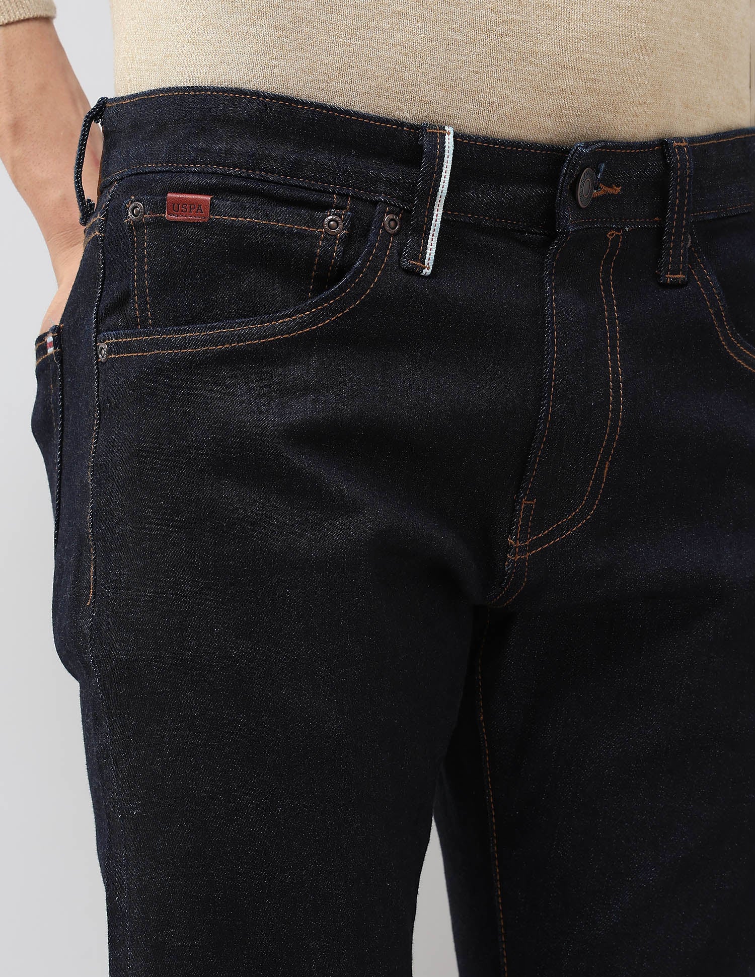 Brandon Slim Tapered Fit Blue Jeans Blue - U.S. POLO ASSN. | Large