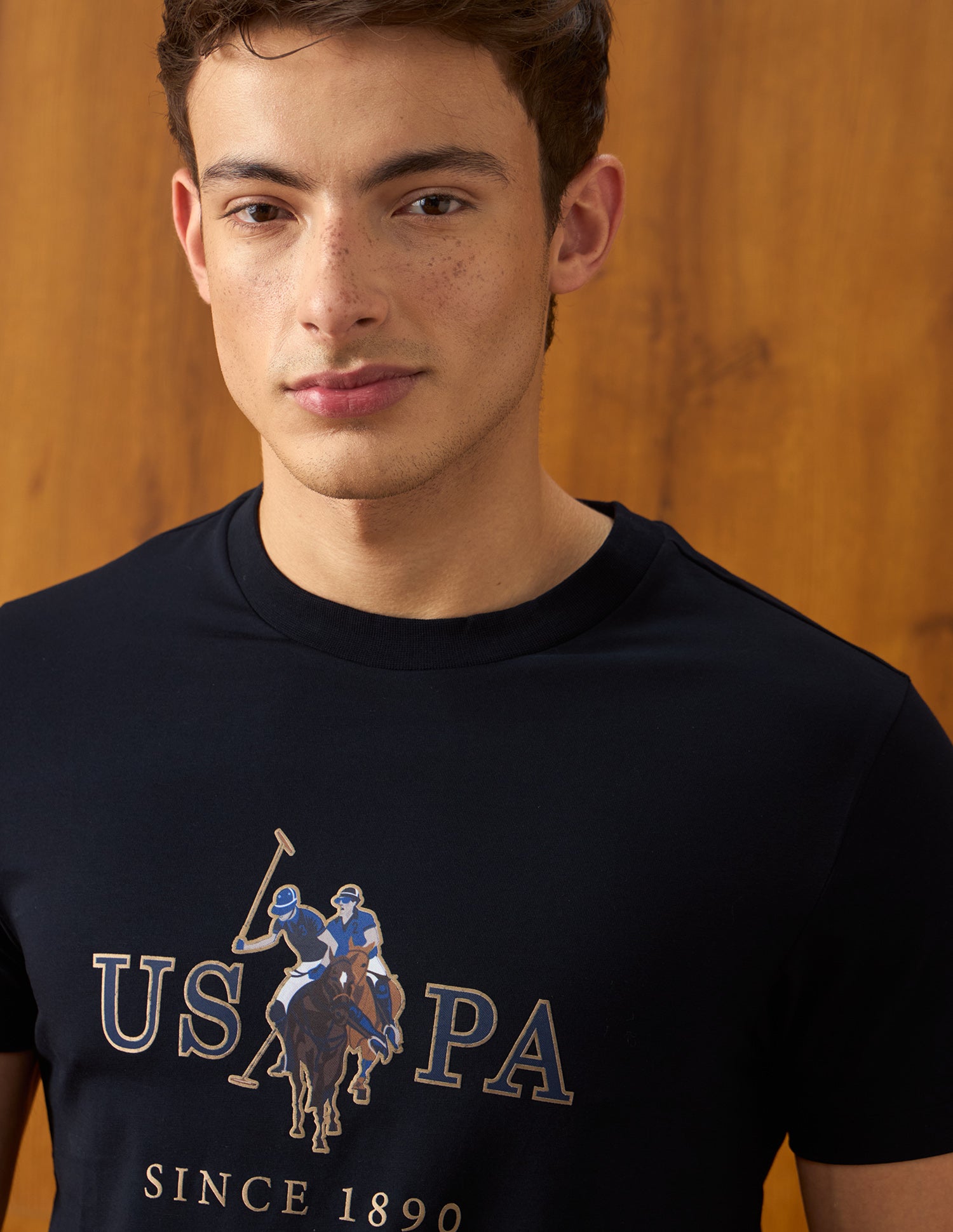 Brand Printed Slim Fit T-Shirt Navy - U.S. Polo Assn. India | Large