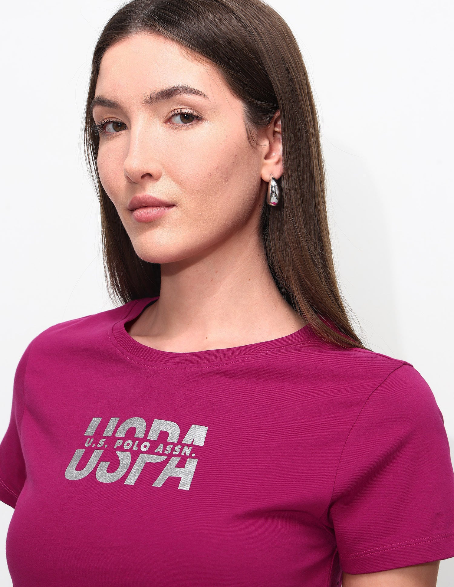 Regular Fit Brand Printed T-Shirt Purple - U.S. Polo Assn. India | Large