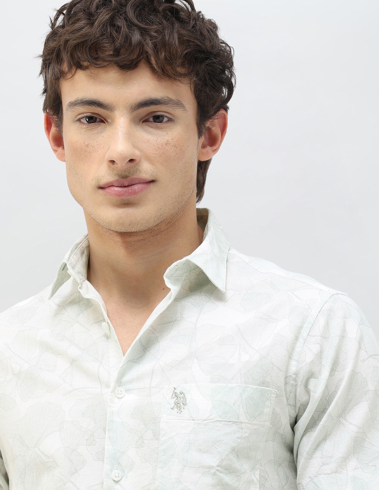Casa De Campo All-Over Printed Shirt Light Green - U.S. Polo Assn. India | Large