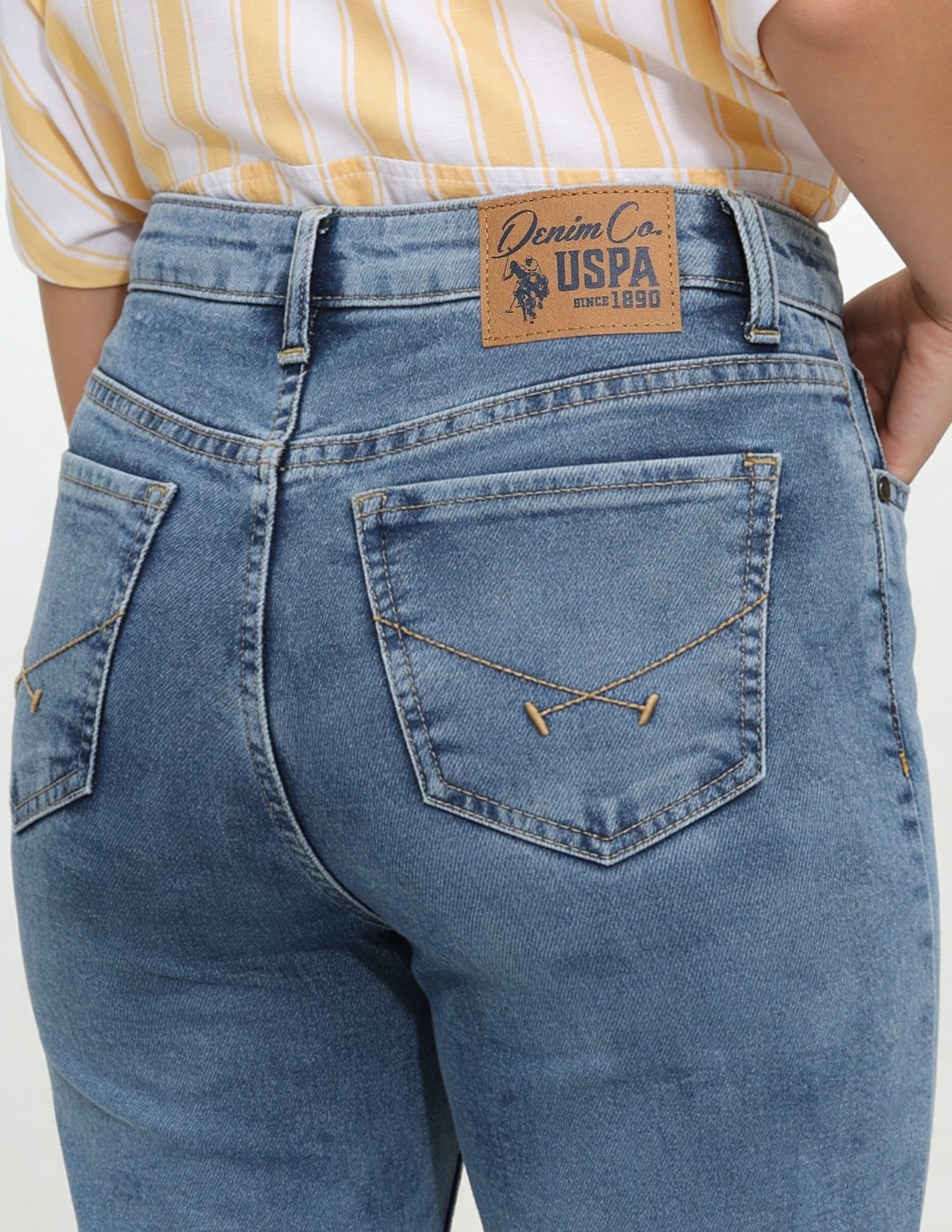 High Rise Skinny Bootcut Jeans Blue - U.S. Polo Assn. India | Large