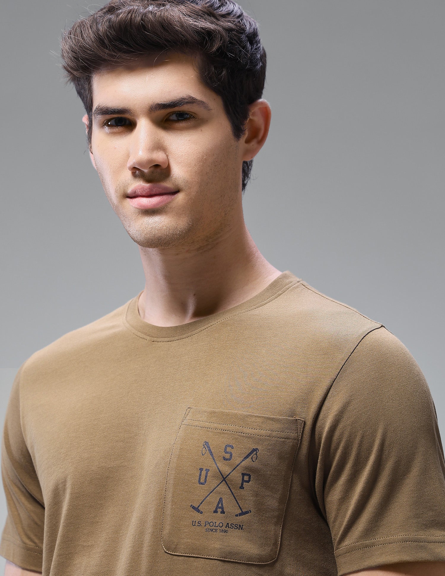 Solid Regular Fit Loungewear T-Shirt Butternut - U.S. Polo Assn. India | Large