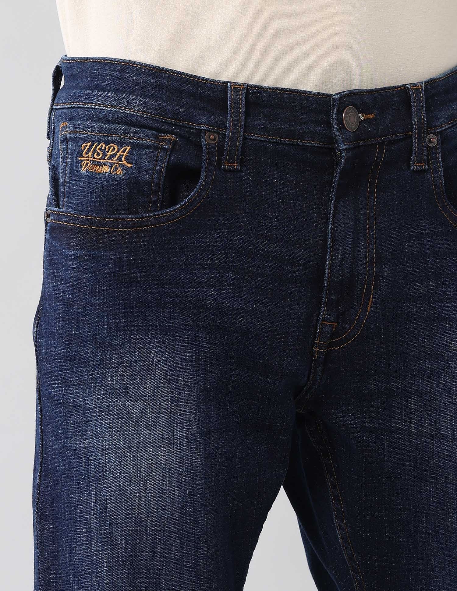 Henry Skinny Cropped Fit Blue Jeans Blue - U.S. POLO ASSN. | Large