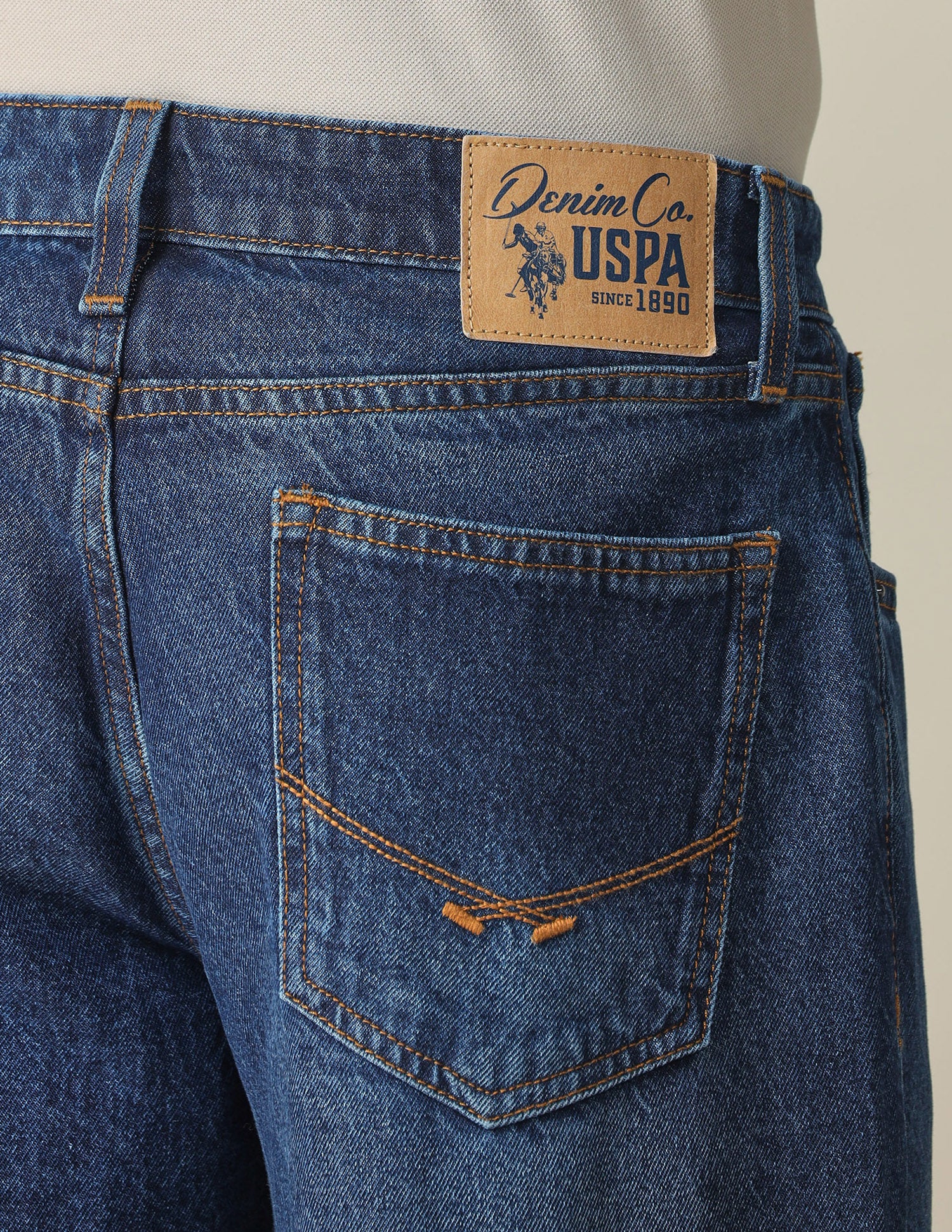 Shawn Relaxed Fit Blue Jeans Dark Indigo - U.S. POLO ASSN. | Large