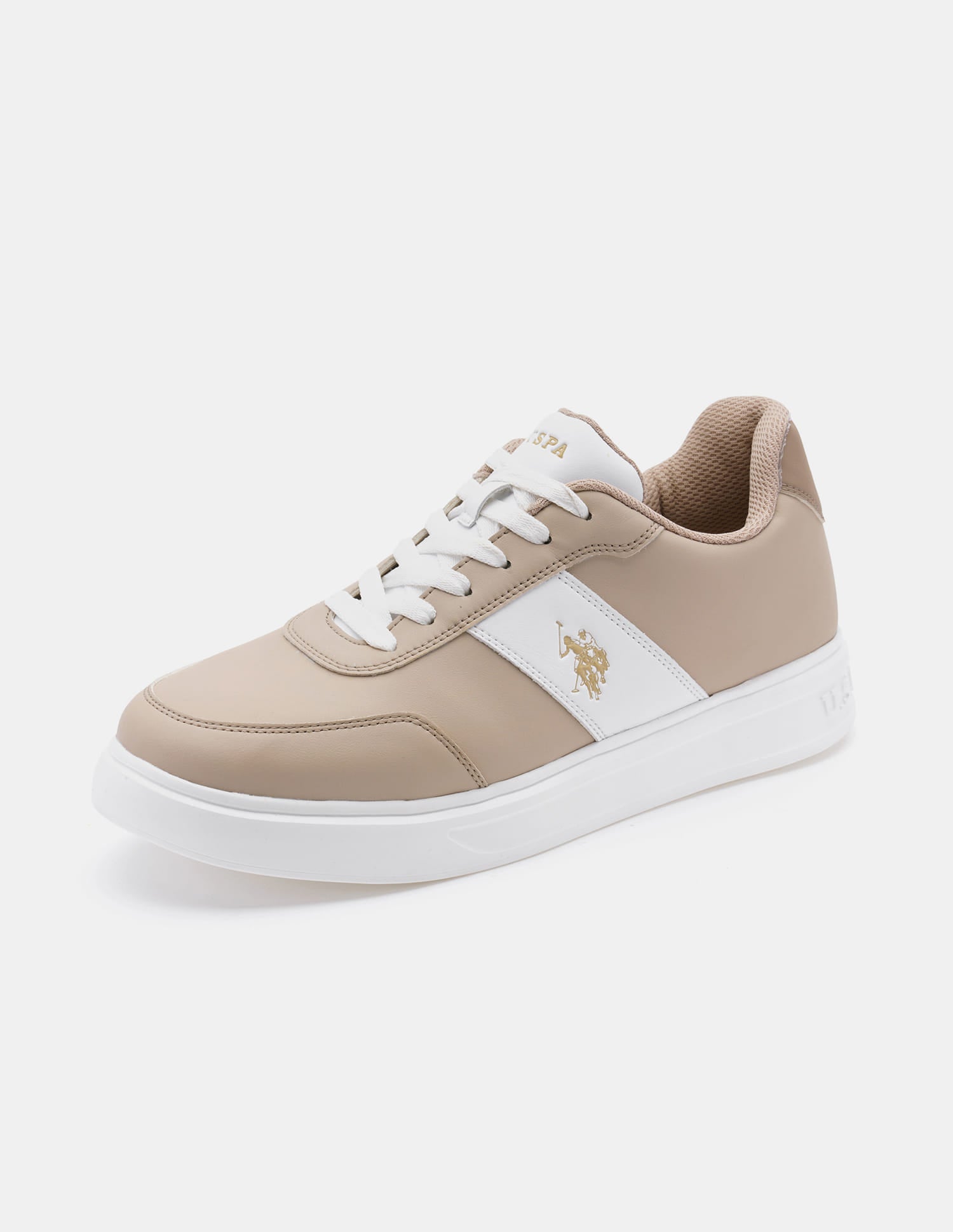 Men Torm Colour Blocked Sneakers Beige - U.S. Polo Assn. India | Large