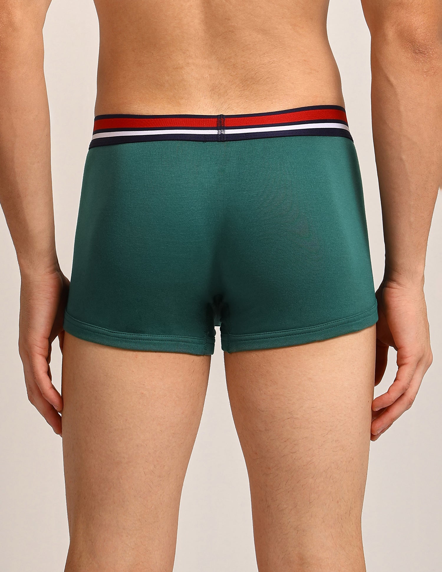Elastic Waistband Ribbed I641 Trunks - Pack Of 3 Black/Bistro Green/Black - U.S. Polo Assn. India | Large