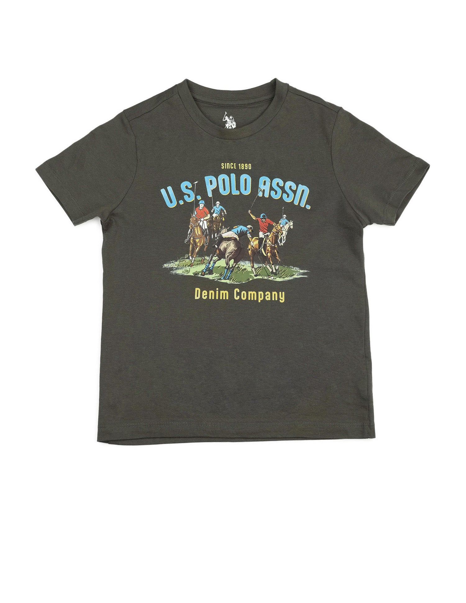 Boys Brand Printed Regular Fit T-Shirt Navy - U.S. POLO ASSN. | Large