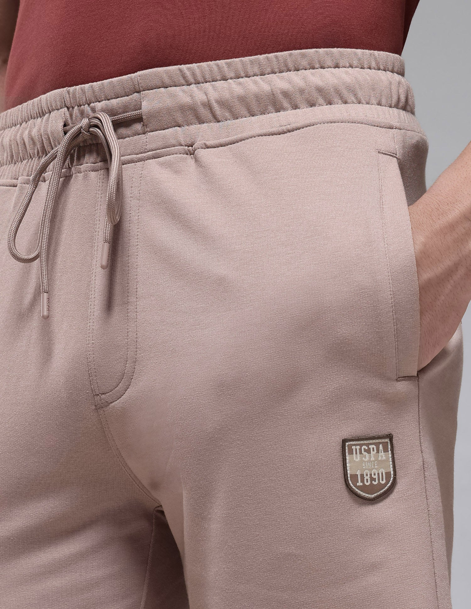 Cotton Rich OES11 Lounge Shorts Stucco - U.S. Polo Assn. India | Large