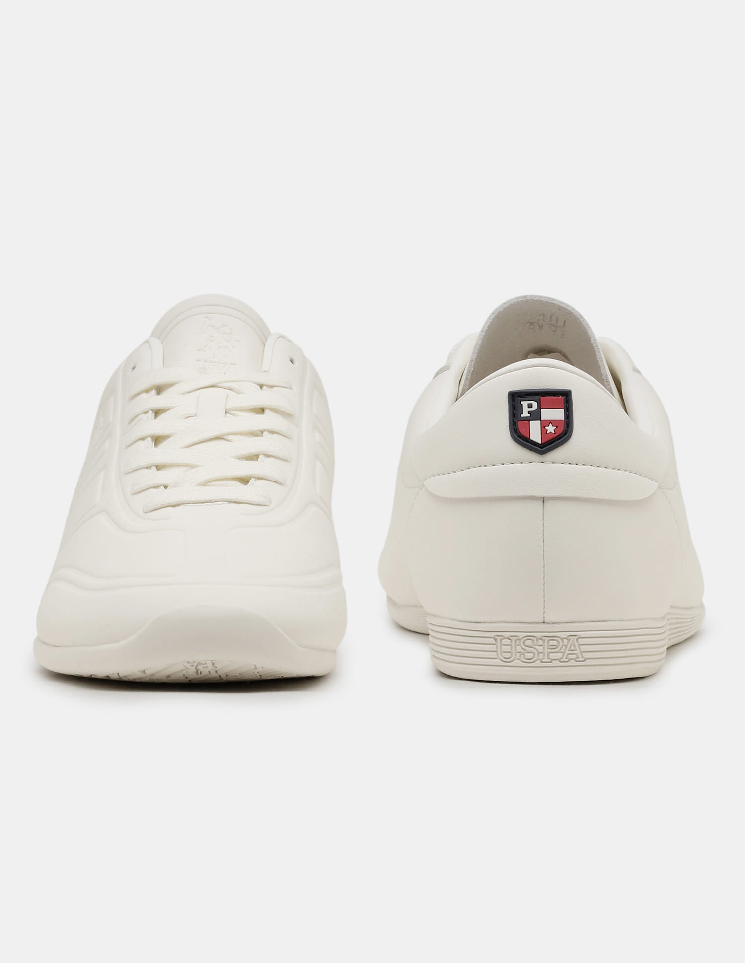 Round Toe Lace Ups Sheild 1890 Sneakers White - U.S. Polo Assn. India | Large