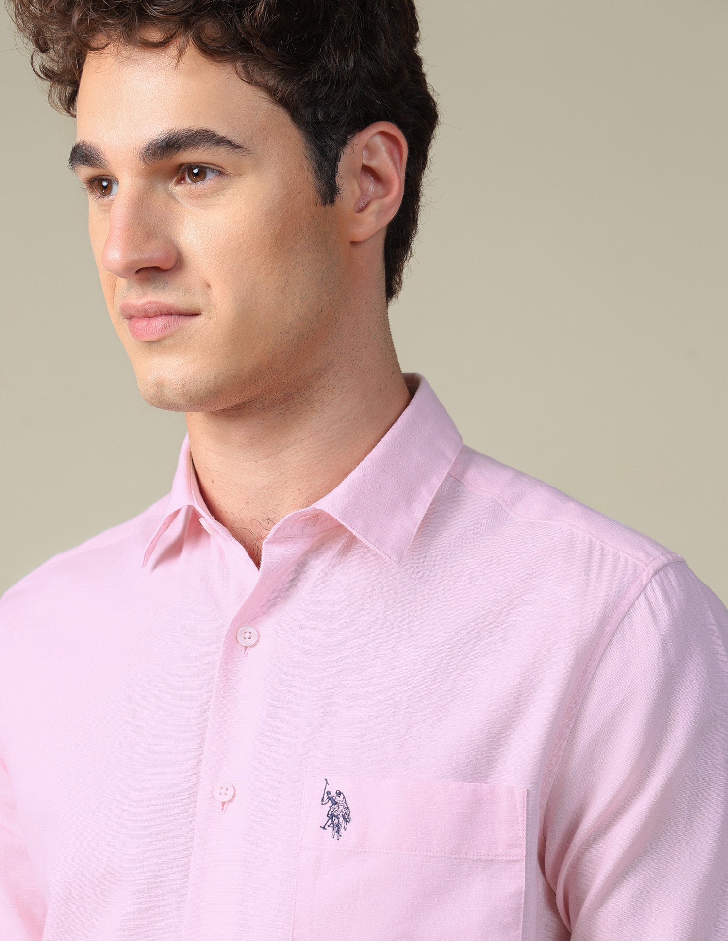 Solid Tailored Fit Shirt Pink - U.S. Polo Assn. India | Large