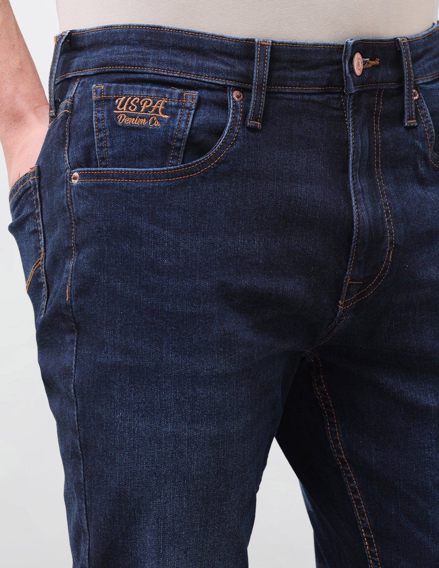 Connor Bootcut Fit Blue Jeans Dark Indigo - U.S. Polo Assn. India | Large