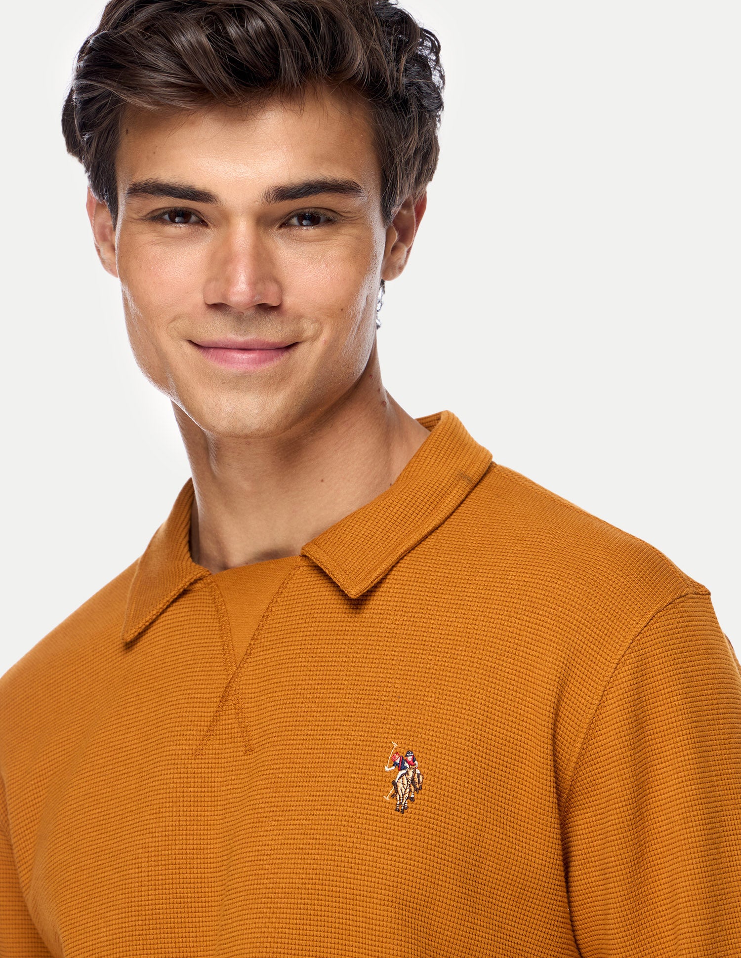 Solid Relaxed Fit Sweatshirt Orange - U.S. Polo Assn. India | Large