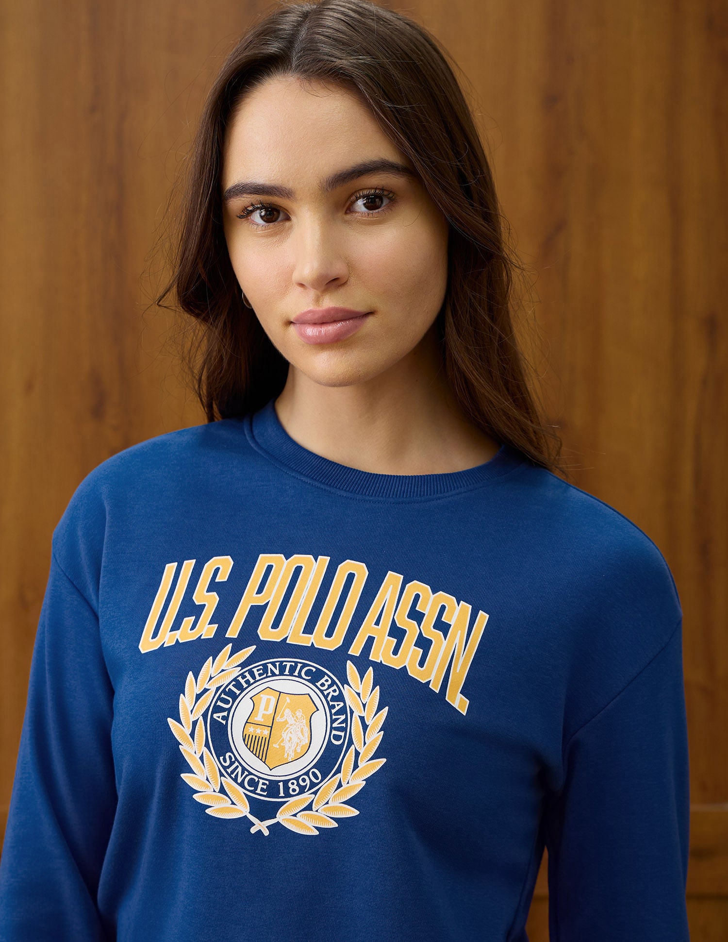 Brand Appliqued Regular Fit Sweater Blue - U.S. POLO ASSN. | Large