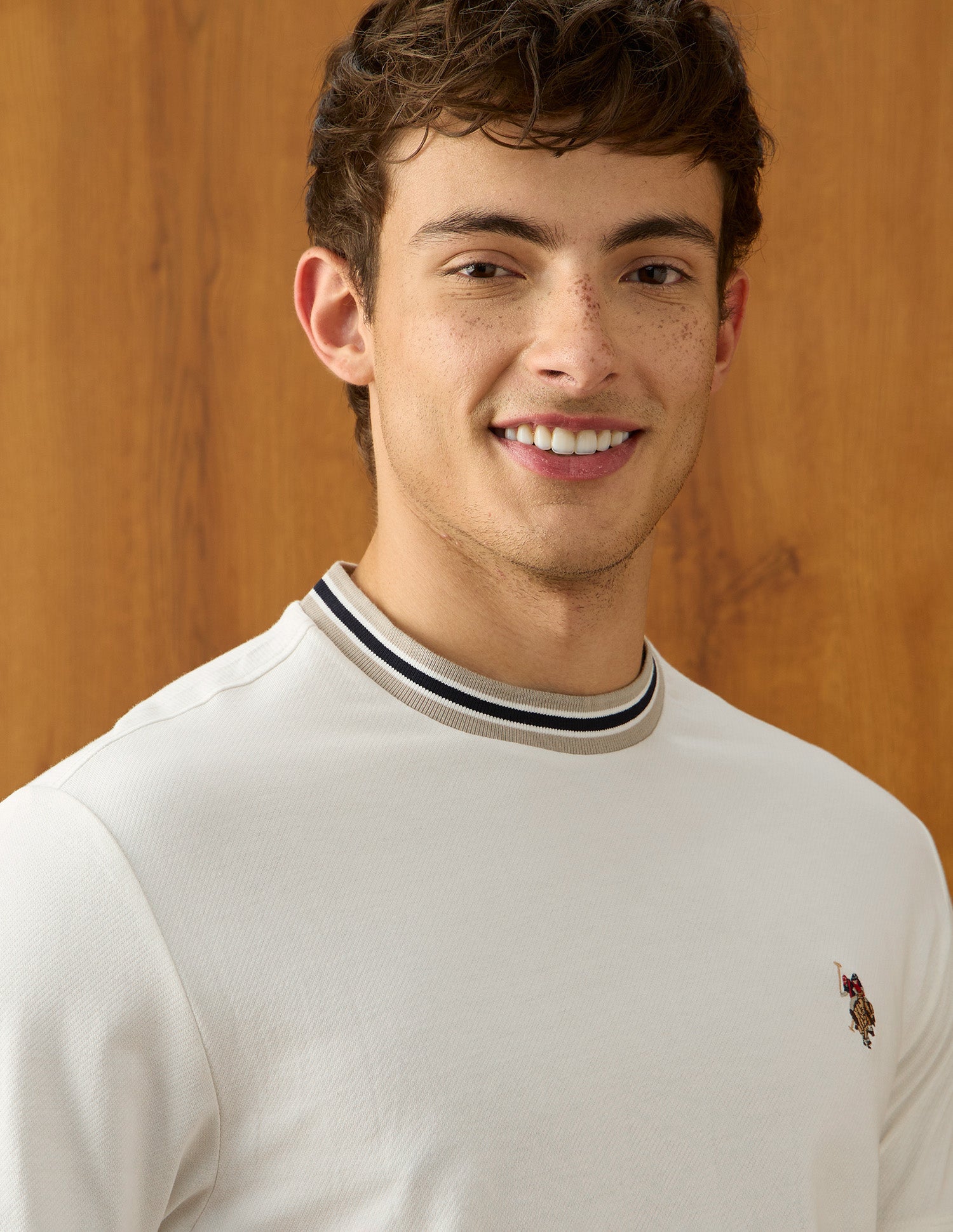 Solid Relaxed Fit T-Shirt Ivory - U.S. Polo Assn. India | Large