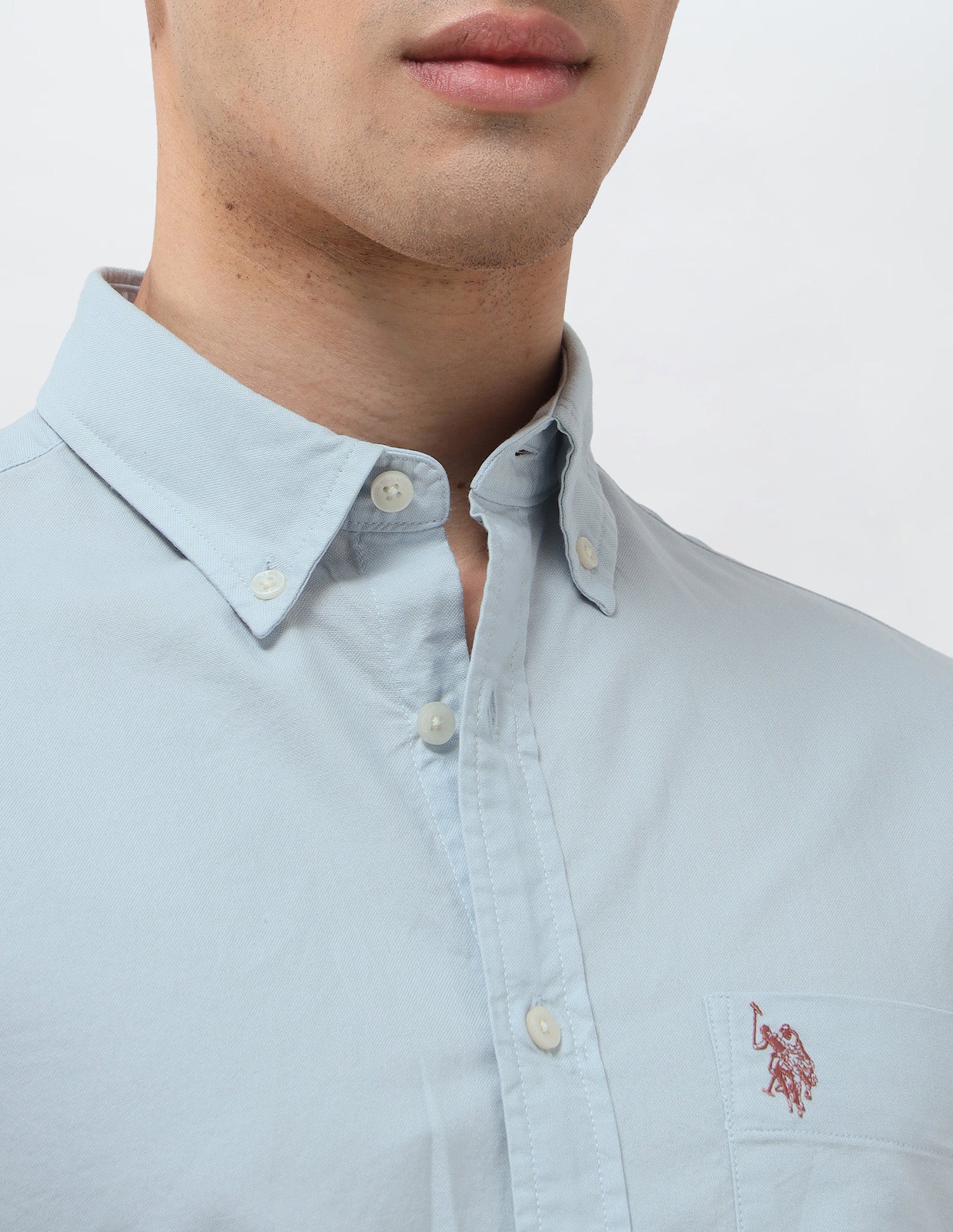 Oxford Tailored Fit Shirt Blue - U.S. Polo Assn. India | Large