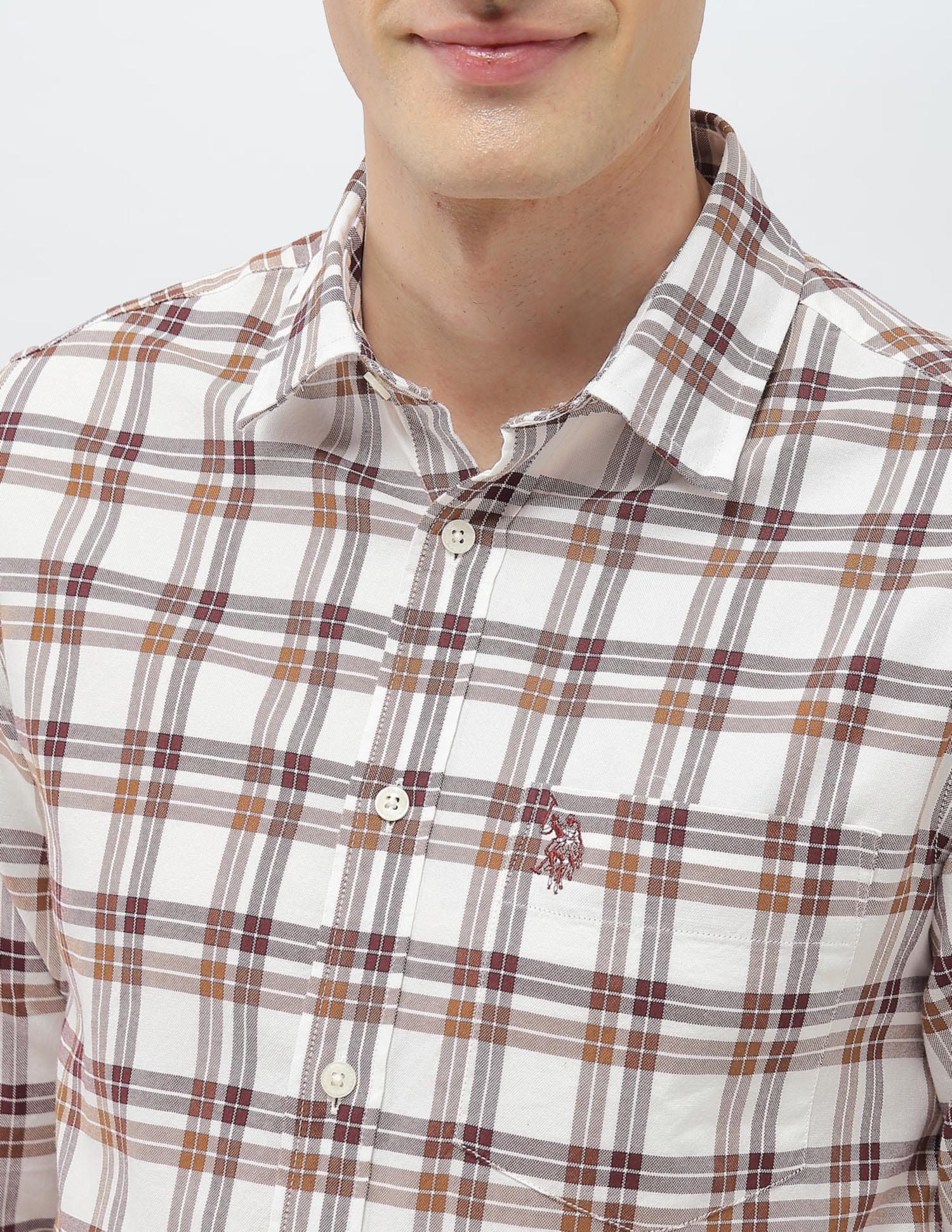 Elvenado Regular Fit Shirt Ochre - U.S. Polo Assn. India | Large